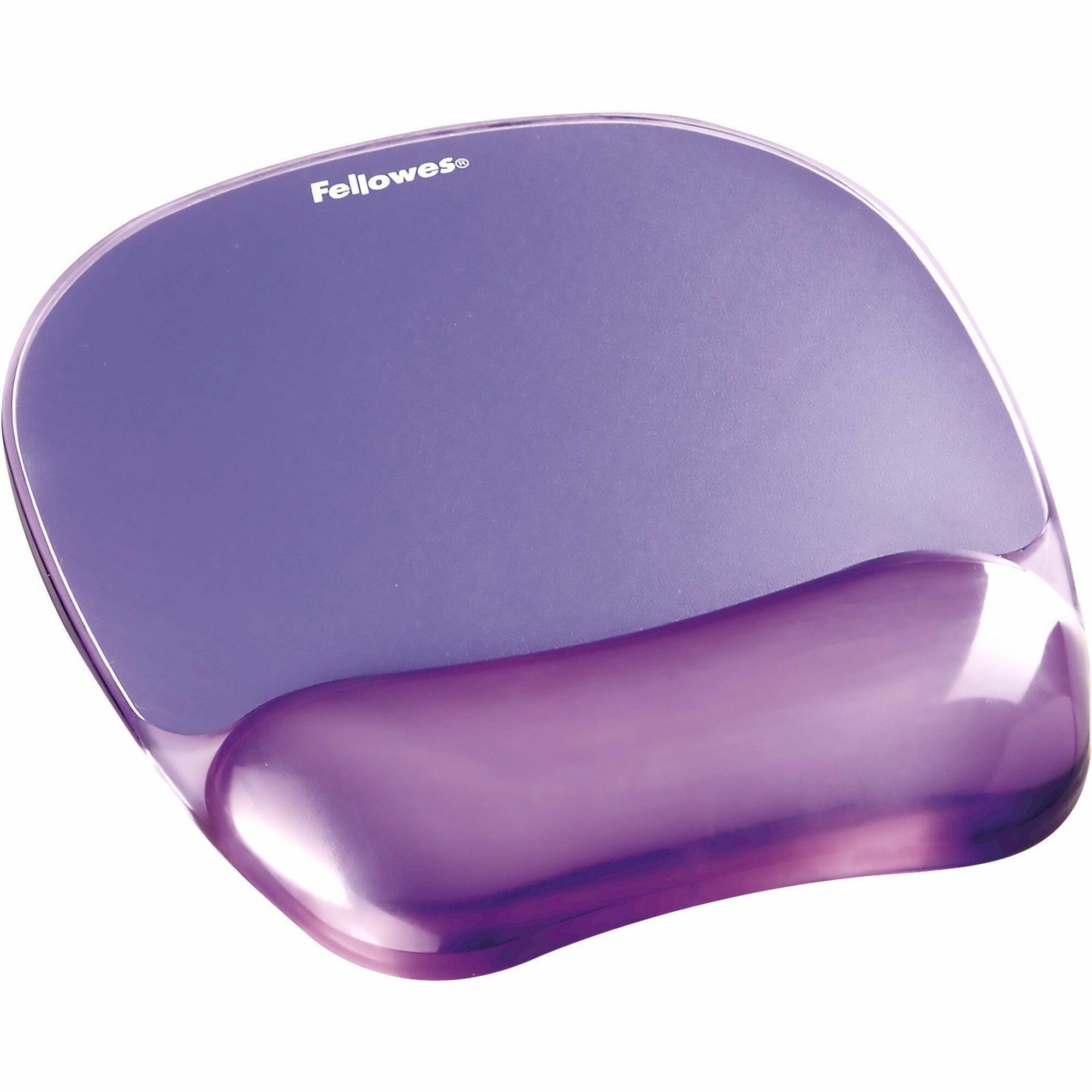 Fellowes&reg; Crystals™ Gel Mouse Pad with Wrist Rest - Purple (91441)