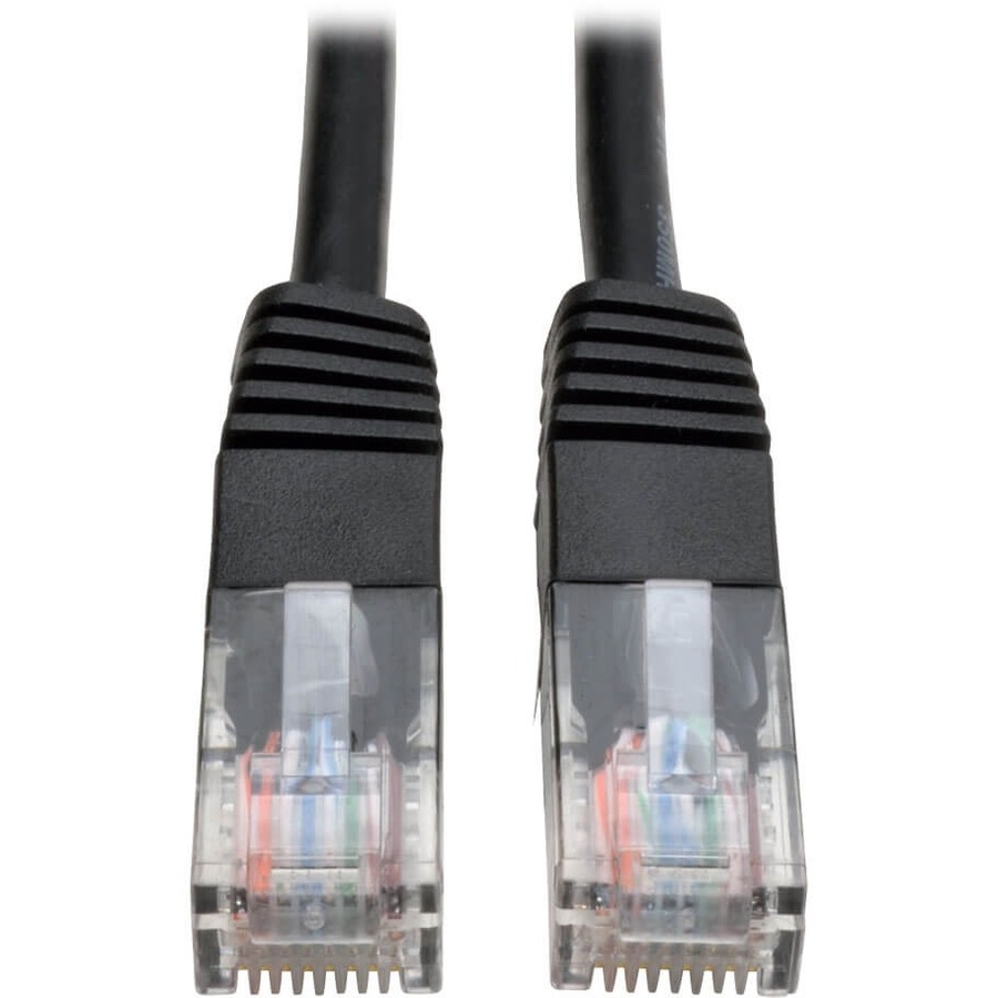 Eaton Tripp Lite Series Cat5e 350 MHz Molded (UTP) Ethernet Cable (RJ45 M/M), PoE - Black, 1 ft. (0.31 m)