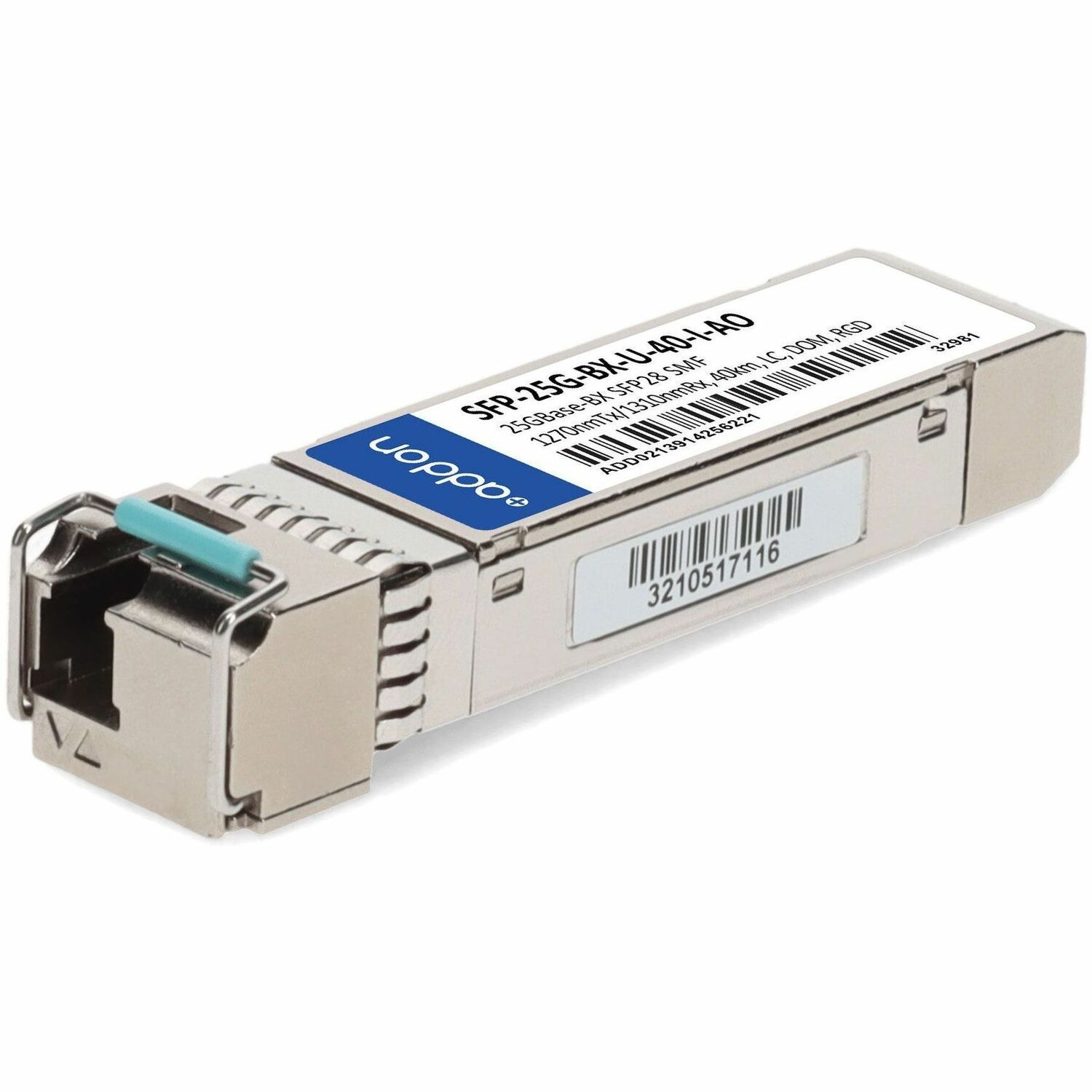 AddOn Cisco® SFP-25G-BX-U-40-I Compatible TAA 25GBase-BX SFP28 Transceiver (SMF, 1270nmTx/1310nmRx, 40km, LC, DOM, -40 to 85C)