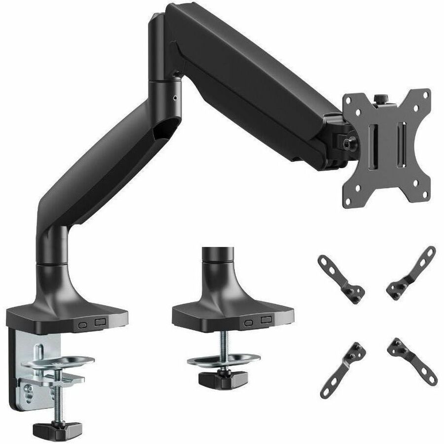 SIIG Single 45" Monitor Arm Mount 26.4 lbs-Black - Fits17"-45" Screens, up to 26.4 lbs, VESA 75/100/200