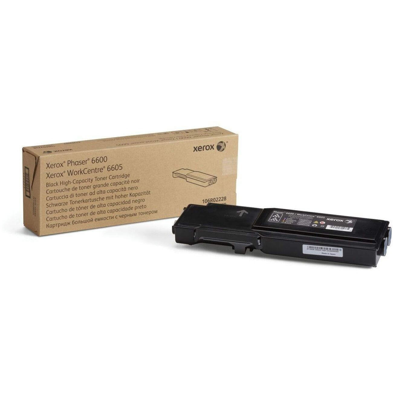 Xerox Genuine Phaser™ 6600, WorkCentre™ 6605 Black High capacity Toner Cartridge (8000 Pages) - 106R02228