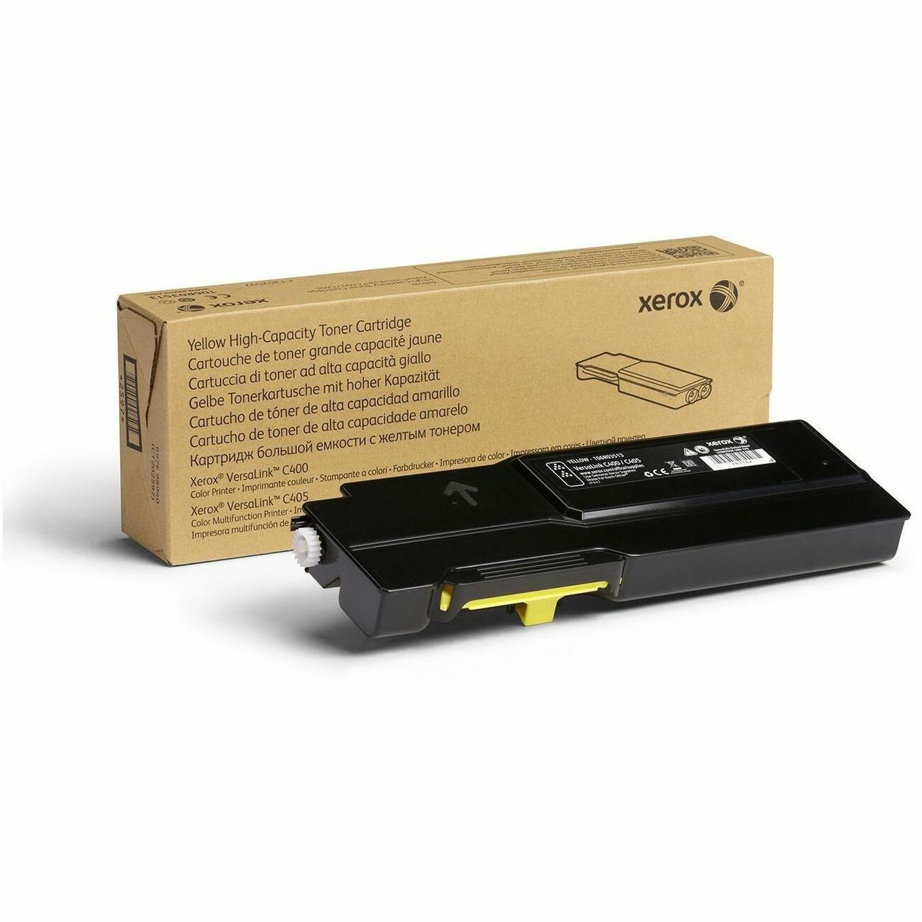 Xerox Genuine Xerox&reg; VersaLink&reg; C400 Color Printer, C405 Color Multifunction Printer Yellow High capacity Toner Cartridge (4800 Pages) - 106R03513