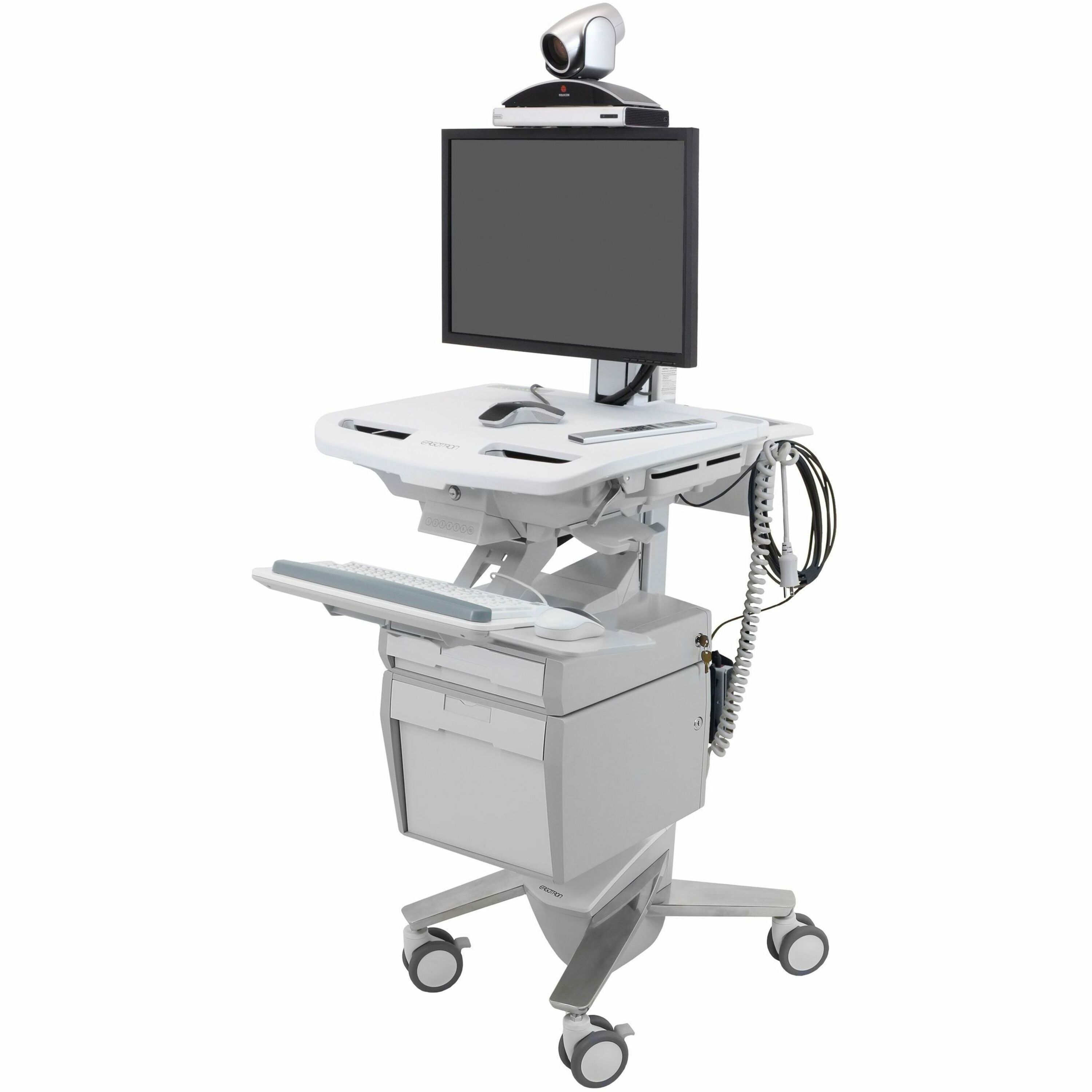 Ergotron StyleView Telepresence Cart, Single Monitor