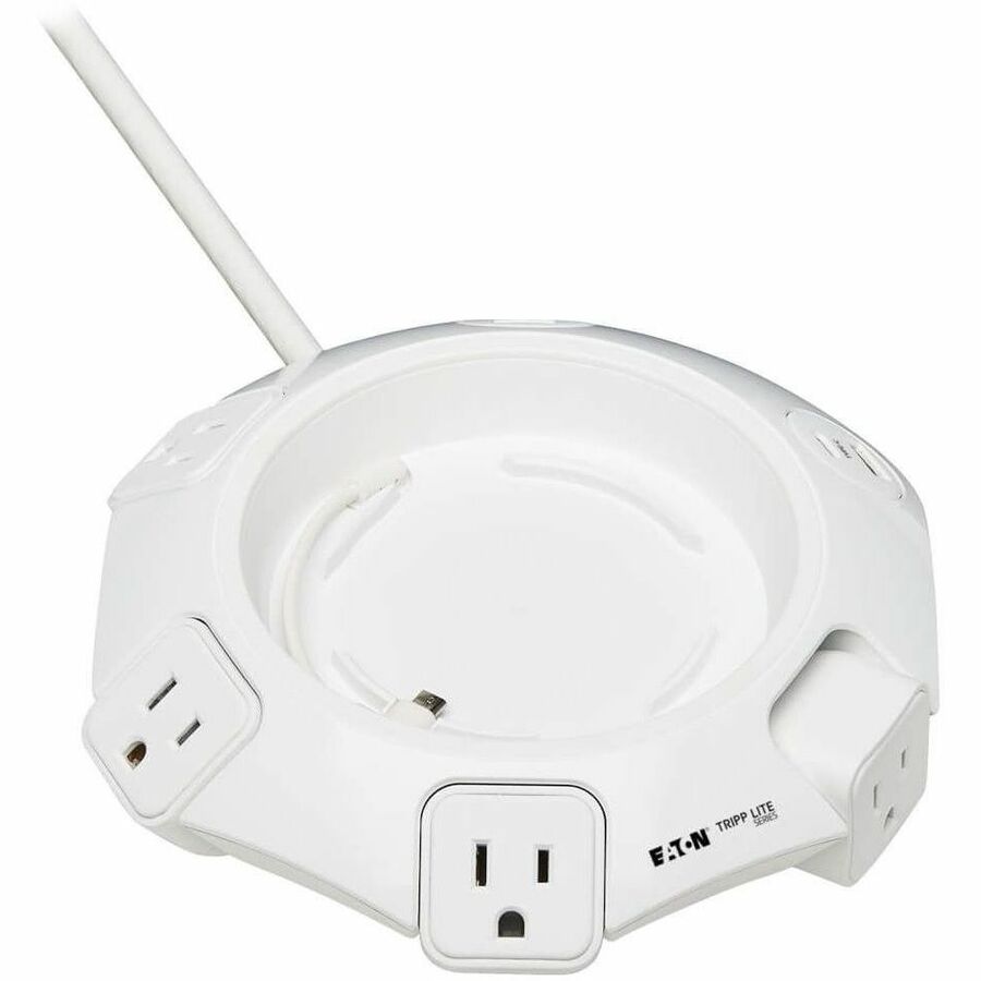 Tripp Lite by Eaton Conference Power Surge Protector - 4 NEMA 5-15R Outlets USB-C & 3 USB-A Ports Micro-USB 8 ft. Cord