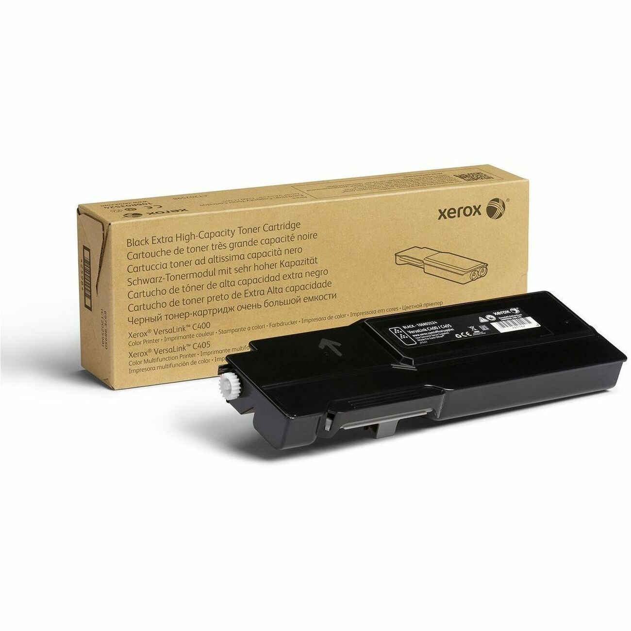 Xerox Genuine Xerox&reg; VersaLink&reg; C400 Color Printer, C405 Color Multifunction Printer Black Extra High capacity Toner Cartridge (10500 Pages) - 106R03524