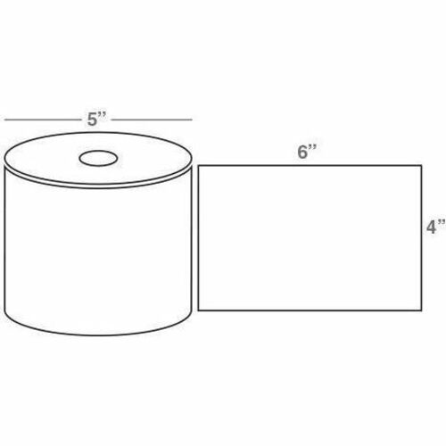 Wasp 4.0" x 6.0" TT labels, 4 rolls, 450 per roll, 5" OD