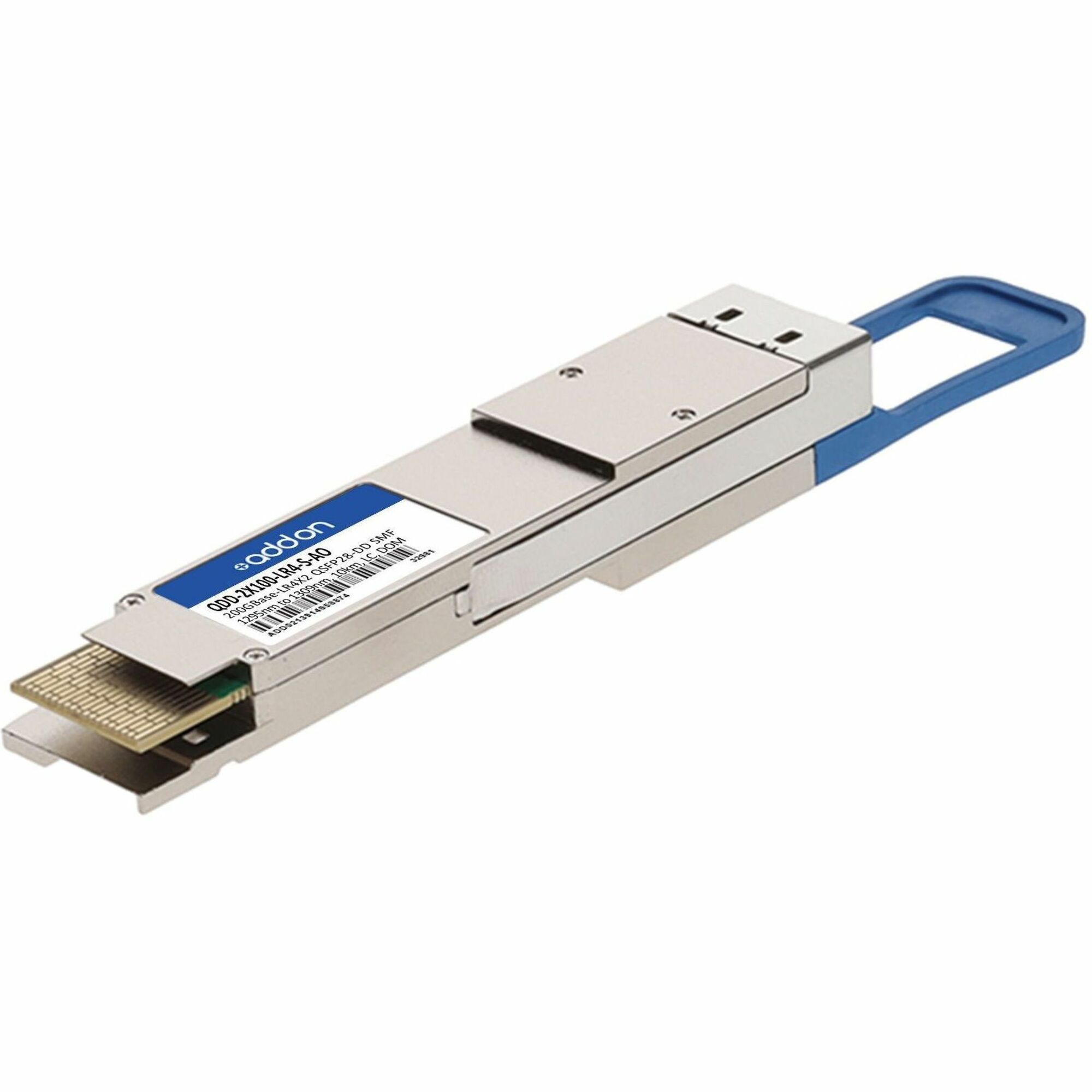AddOn Cisco® QDD-2X100-LR4-S Compatible TAA 2x100GBase-LR4 QSFP28-DD Transceiver (SMF, 1295nm to 1309nm, 10km, 2xCS, DOM)