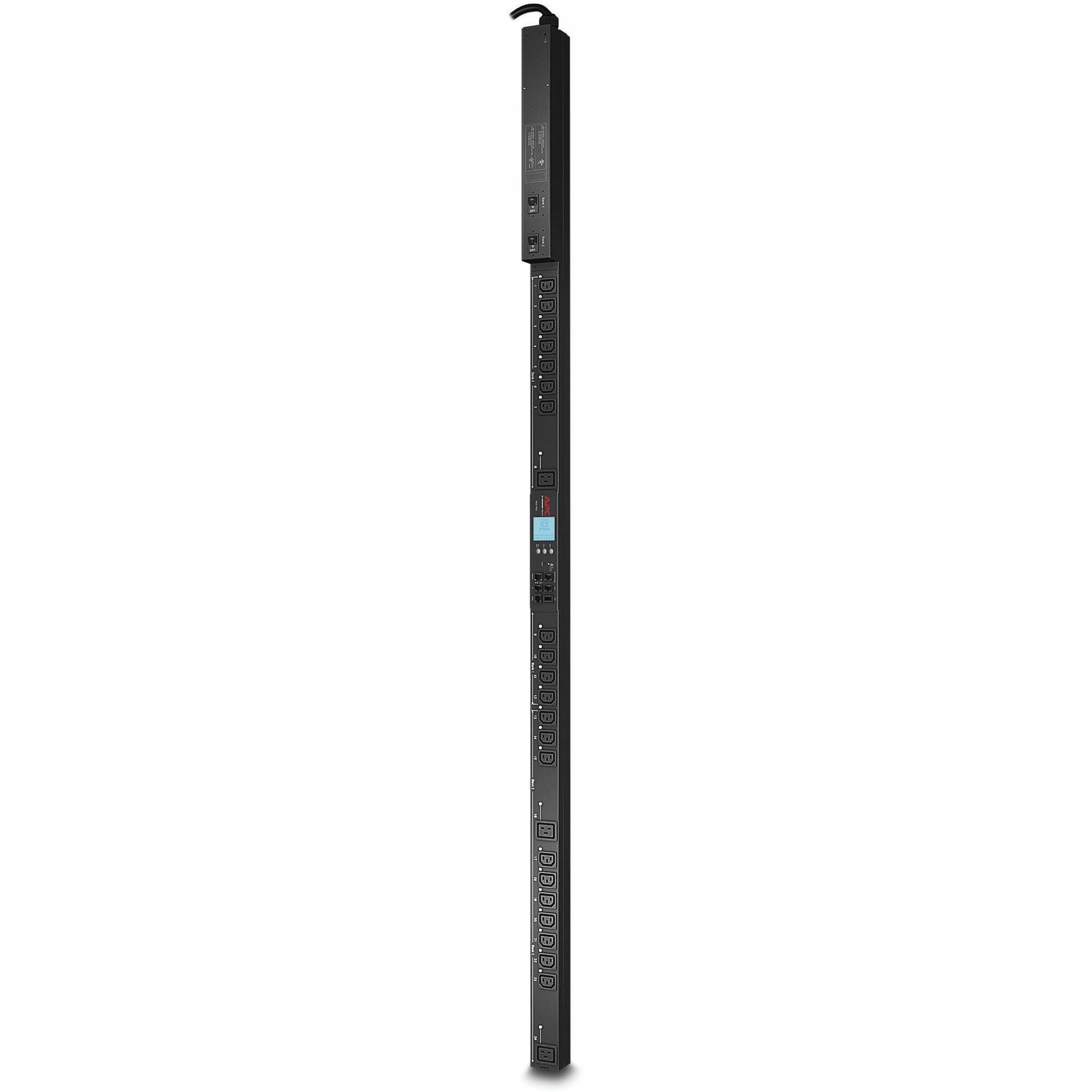 APC Rack PDU, 2G, metered by outlet, with switching, 0U, 30A, 200V and 208V, 21 C13 and 3 C19 sockets