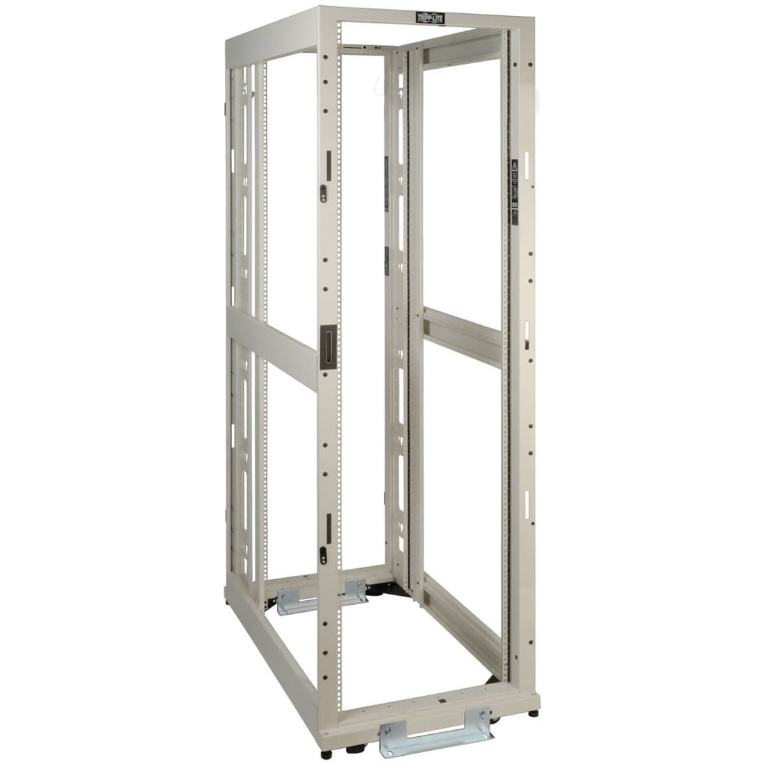 Tripp Lite by Eaton SmartRack 42U Standard-Depth 4-Post Premium Open Frame Rack, White