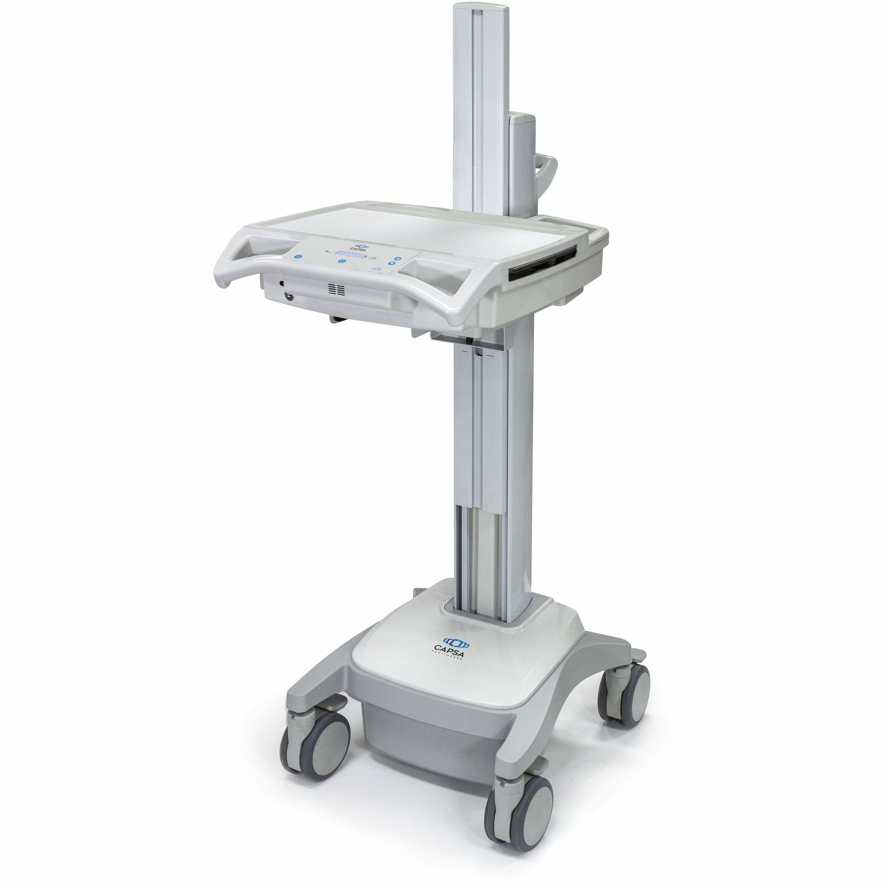 Capsa Healthcare - Trio LT Powered Chassis (207241) - Powered Mobile Computing Cart - 120V Power System - Electronic Lift - 512Wh Battery