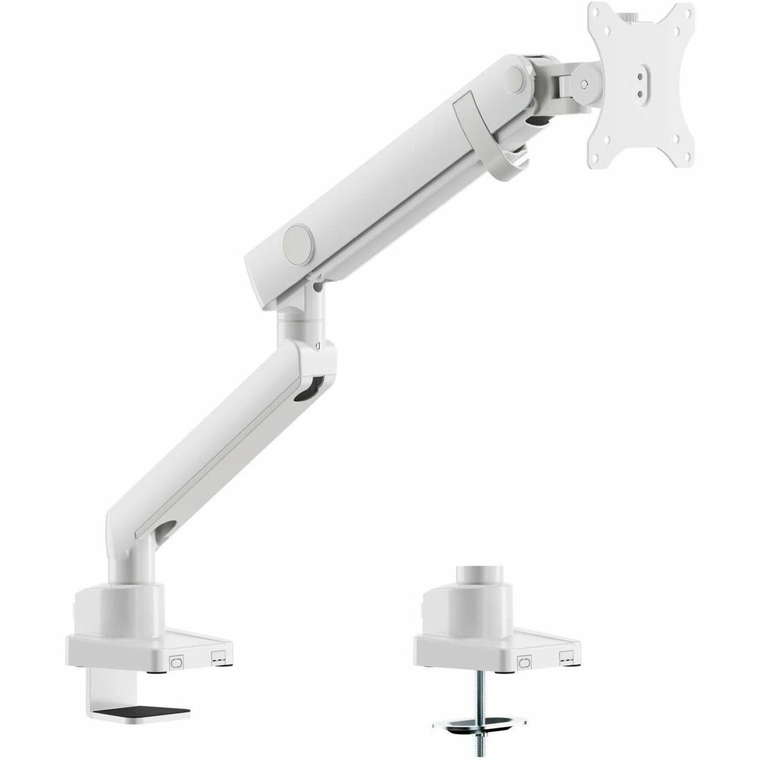 Amer Mounts HYDRA1B-W (V2) Mounting Arm for Monitor, Flat Panel Display, Curved Screen Display - White