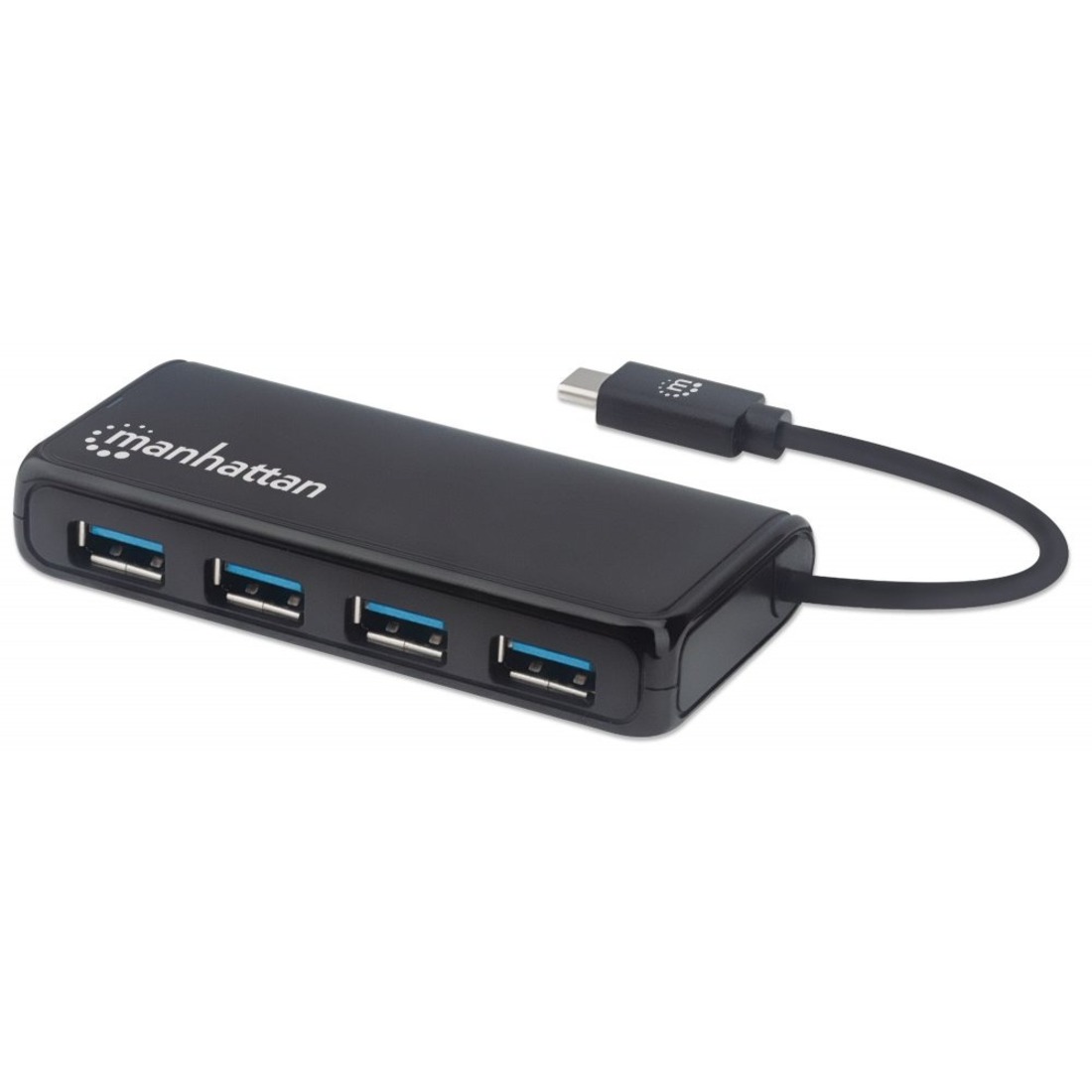 USB-C Dock/Hub, Ports (4): USB-A (x4), 5 Gbps (USB 3.2 Gen1 aka USB 3.0), External Power Supply Not Needed, Universal for all devices, SuperSpeed USB, Black, Three Year Warranty, Equivalent to HB30CM4AB