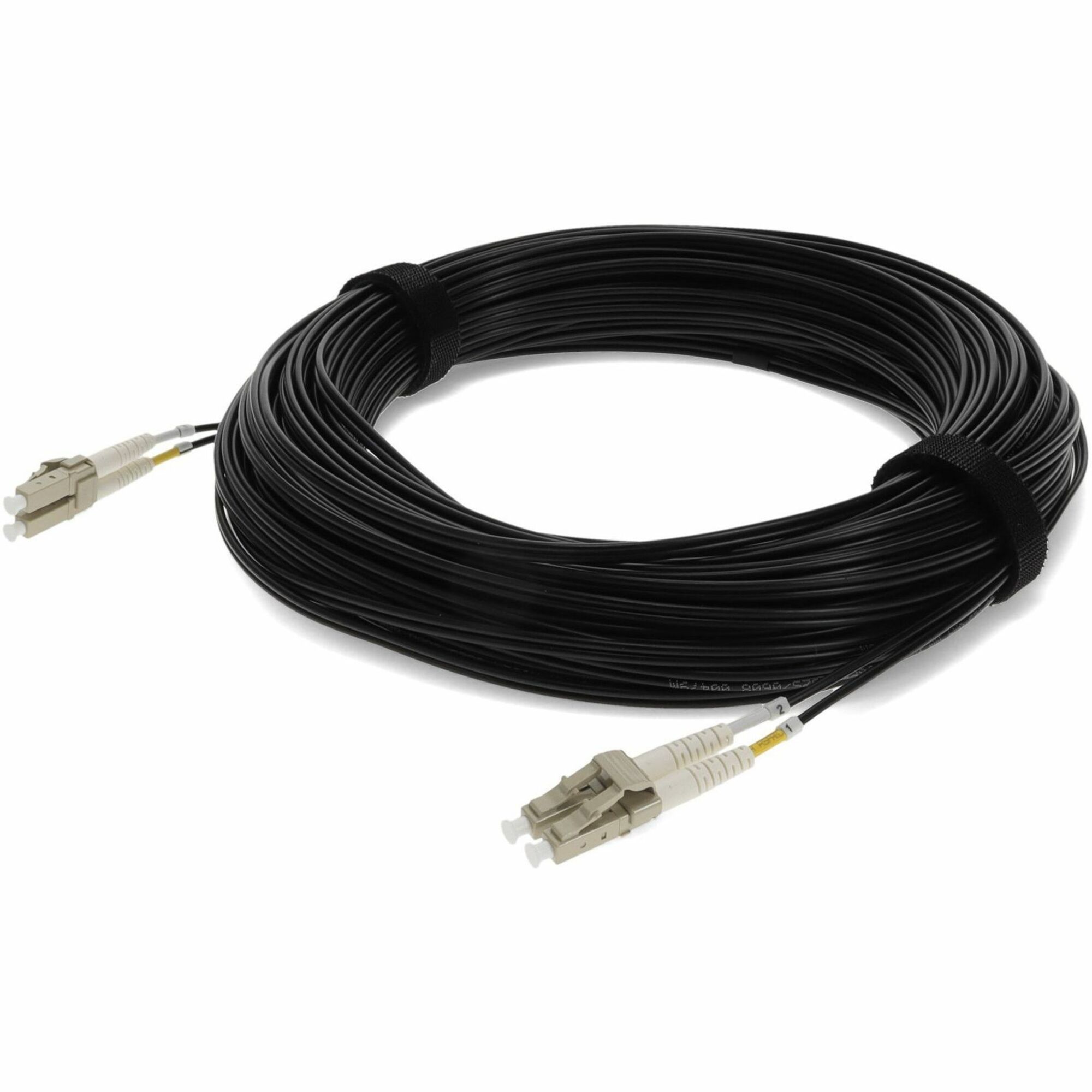 AddOn 30m LC to LC Black OM4 Duplex OFNR (Riser-Rated) Fiber Patch Cable