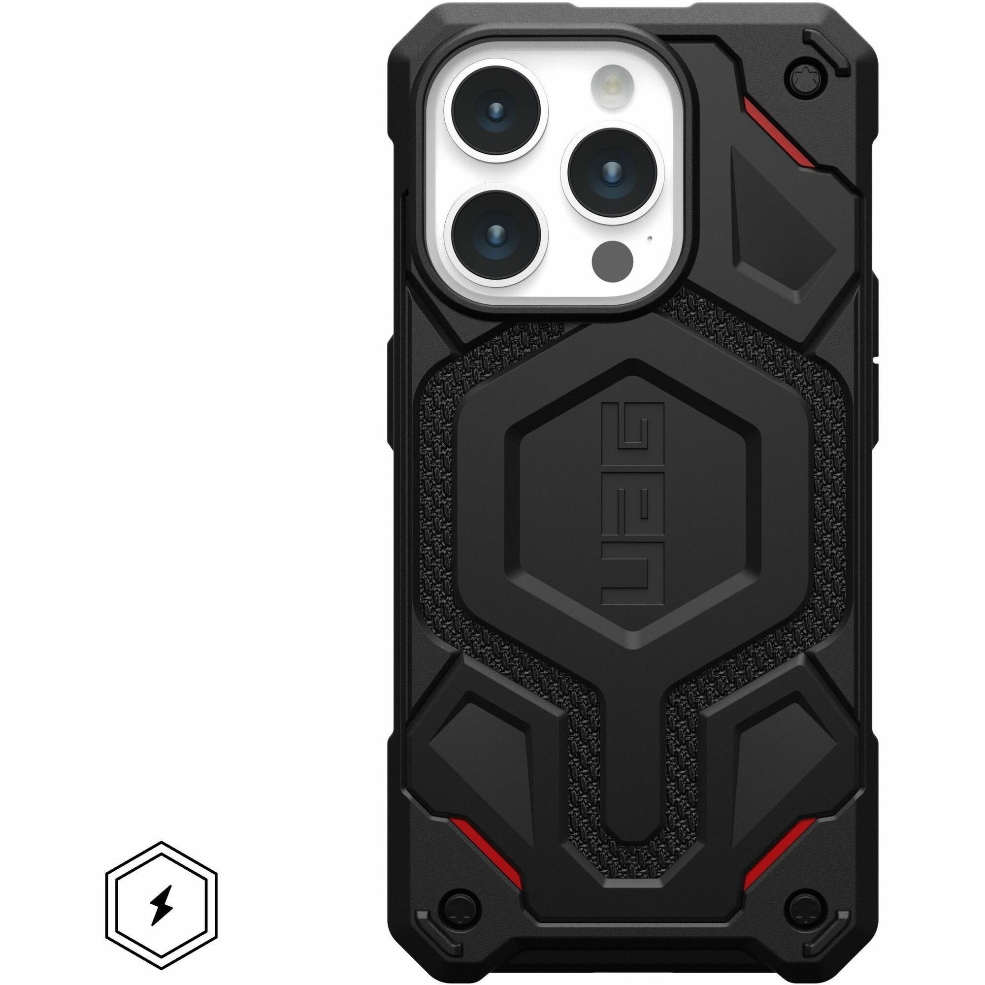 Urban Armor Gear Monarch Pro Kevlar&reg; iPhone 15 Pro Case - Kevlar Black