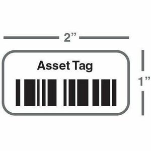 Pre-printed Polyester asset tags, 2.0" x 1.0" (#2101-3100)