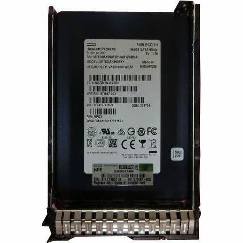 HPE Sourcing 960 GB Solid State Drive - 2.5" Internal - SATA (SATA/600) - Read Intensive