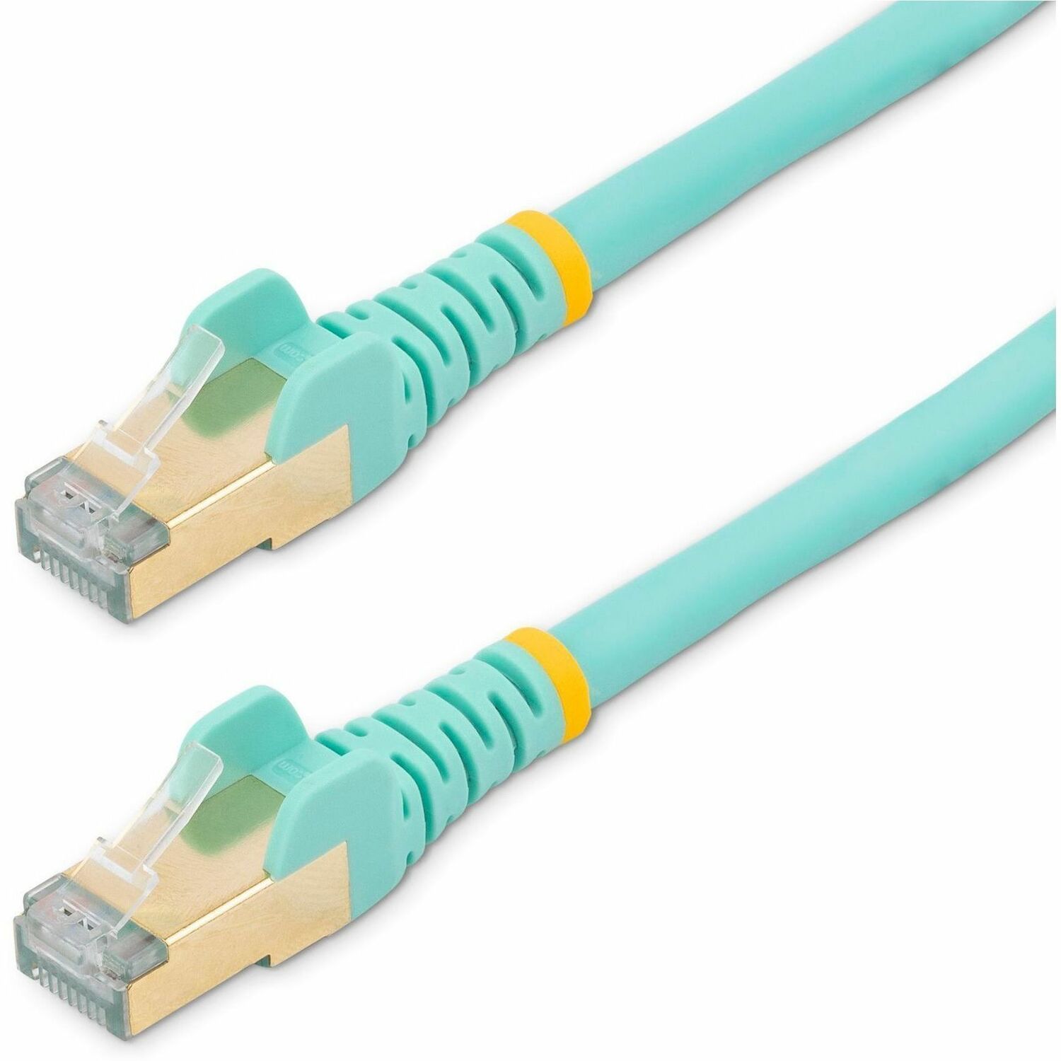 StarTech 3ft CAT6a Ethernet Cable - 10 Gigabit Category 6a Shielded Snagless 100W PoE Patch Cord - 10GbE Aqua UL Certified Wiring/TIA