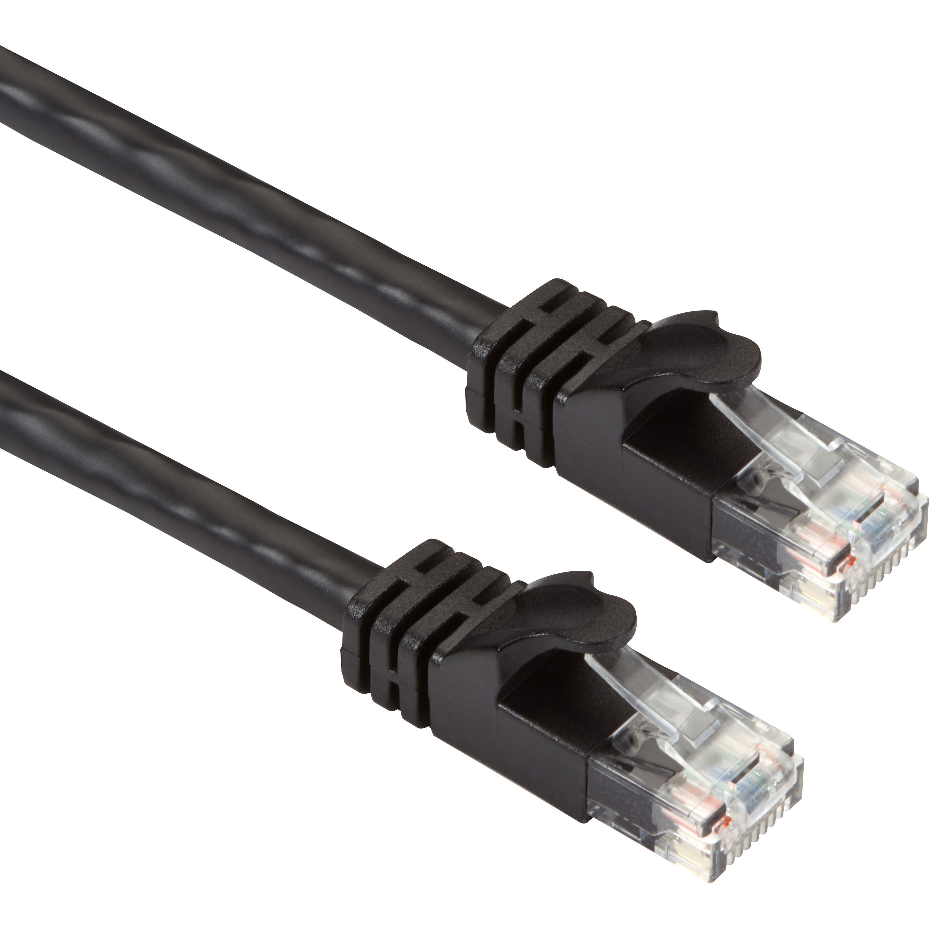 Black Box CAT6A 500-MHz STR Patch Cable Slim Molded Snagless Boot - UTP, CM PVC, BK, 14FT