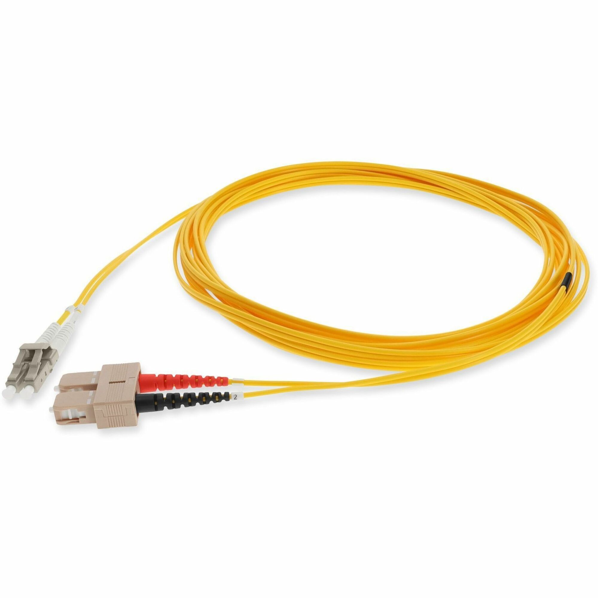 AddOn 3m SC to LC Yellow OM1 Duplex OFNR (Riser-Rated) MMF Fiber Patch Cable