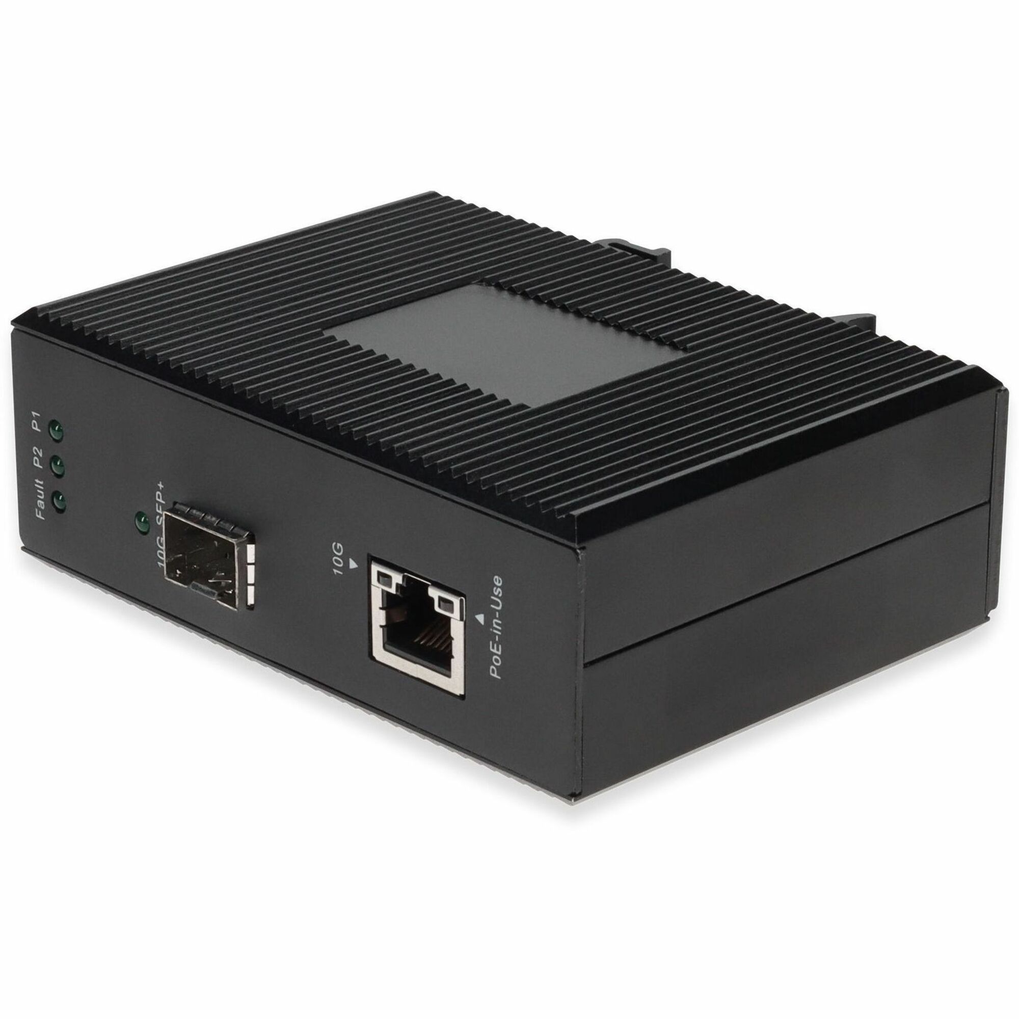 AddOn 100/1000/10000Base-TX(RJ-45) to Open SFP+ Port POE 90W Industrial Media Converter