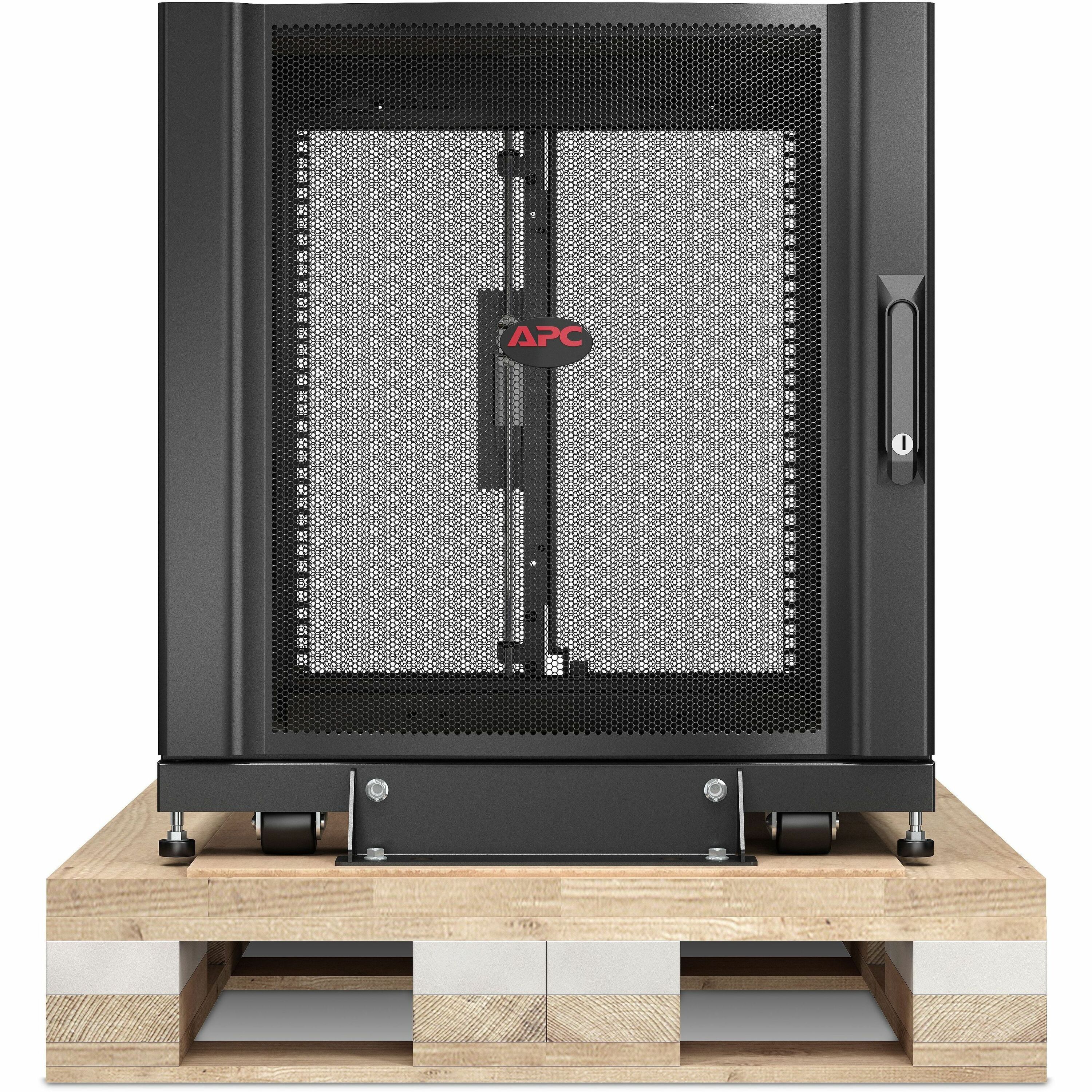 APC NetShelter SX, Server Rack Enclosure, 12U, Shock Packaging, Black, 658H x 600W x 1070D mm [TAA]