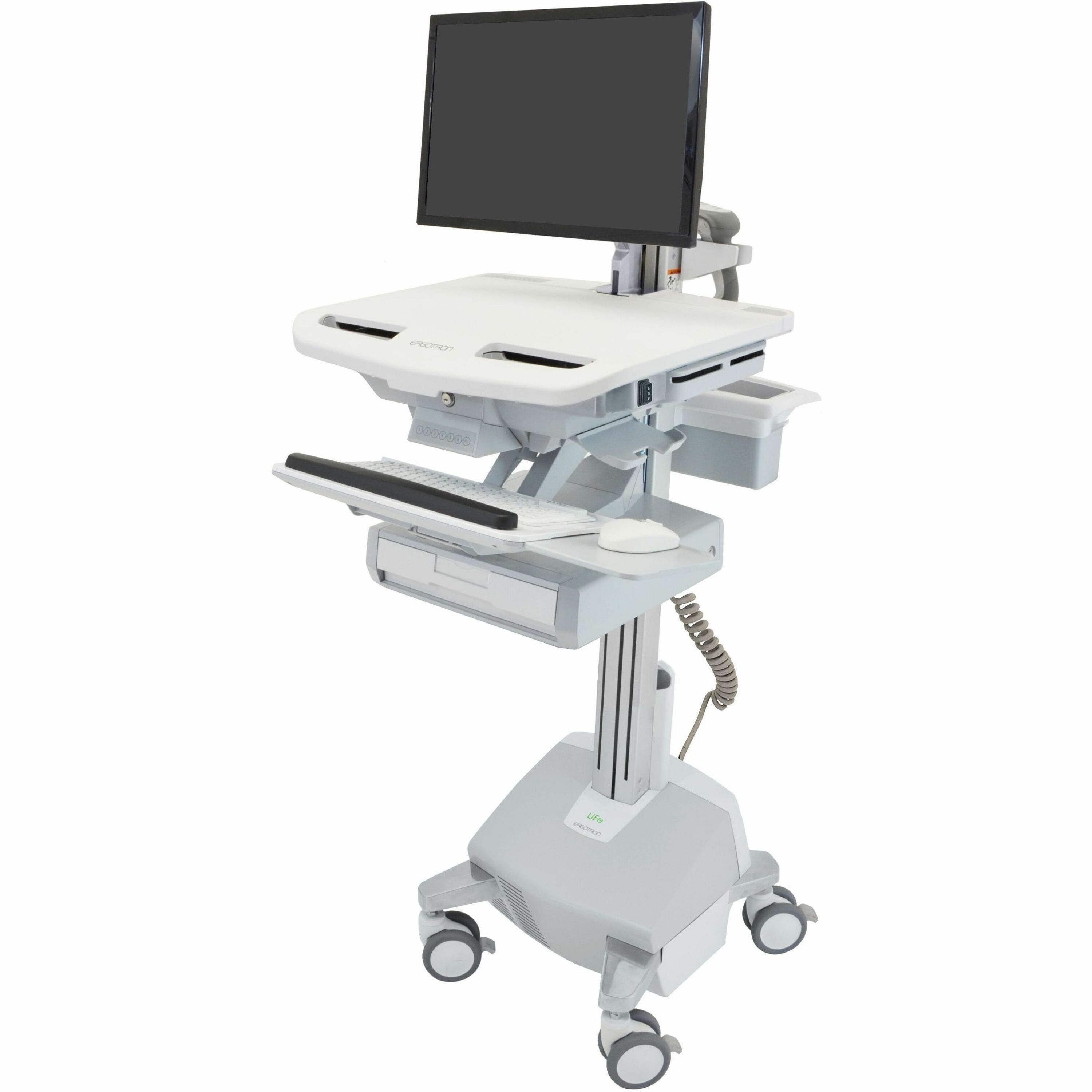 Ergotron StyleView Electric Lift Cart with LCD Arm, LiFe Powered, 1 Drawer (1x1)