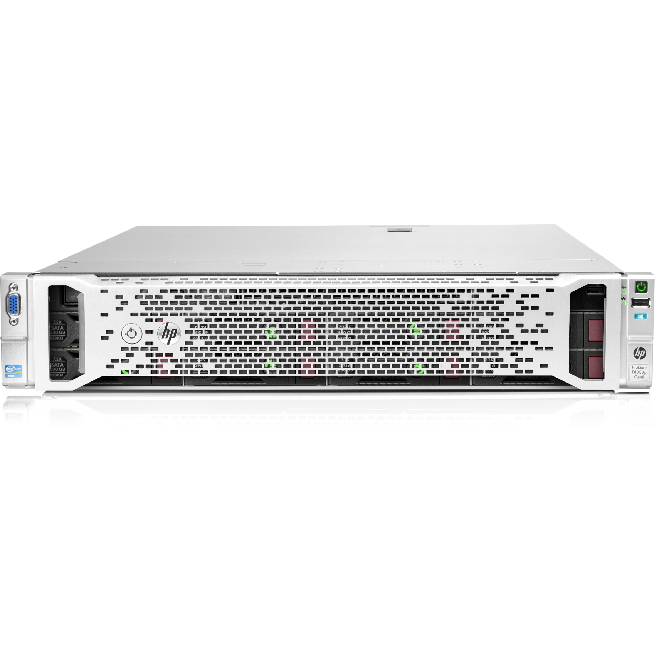 HPE ProLiant DL380p G8 2U Rack Server - 1 Xeon E5-2630 v2 2.60 GHz - 16 GB RAM - Serial ATA/600, 6Gb/s SAS Controller