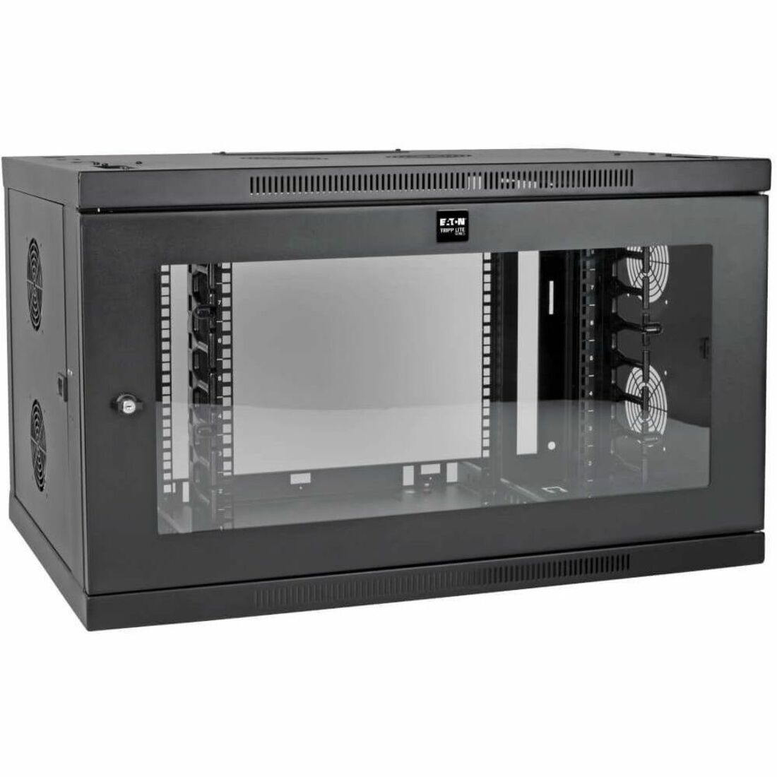 Tripp Lite by Eaton SmartRack 9U Low-Profile Switch-Depth-Plus Wall-Mount Mini Rack Enclosure Wide Acrylic Window