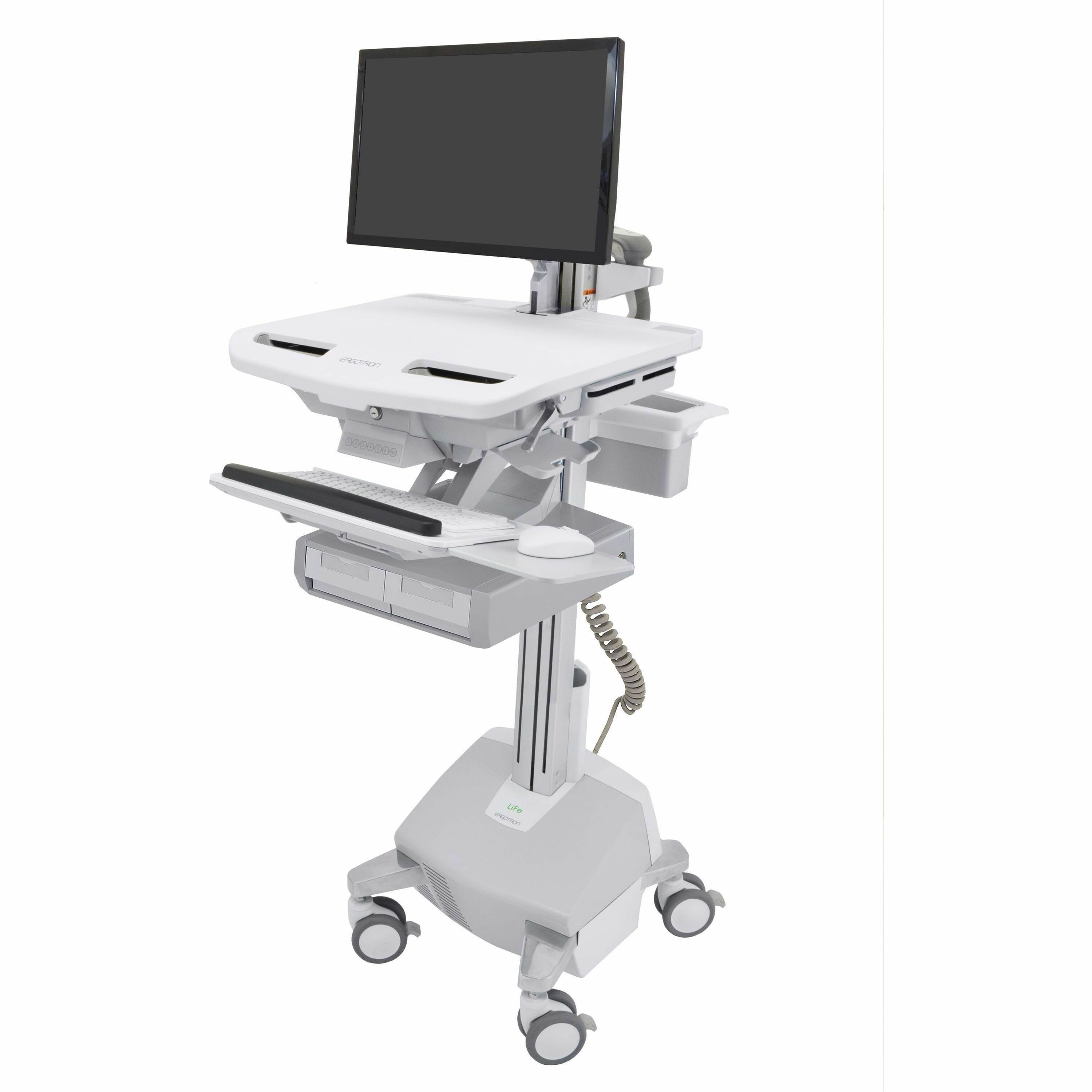 Ergotron StyleView Cart with LCD Arm, LiFe Powered, 2 Drawers (2x1), US/CA/MX