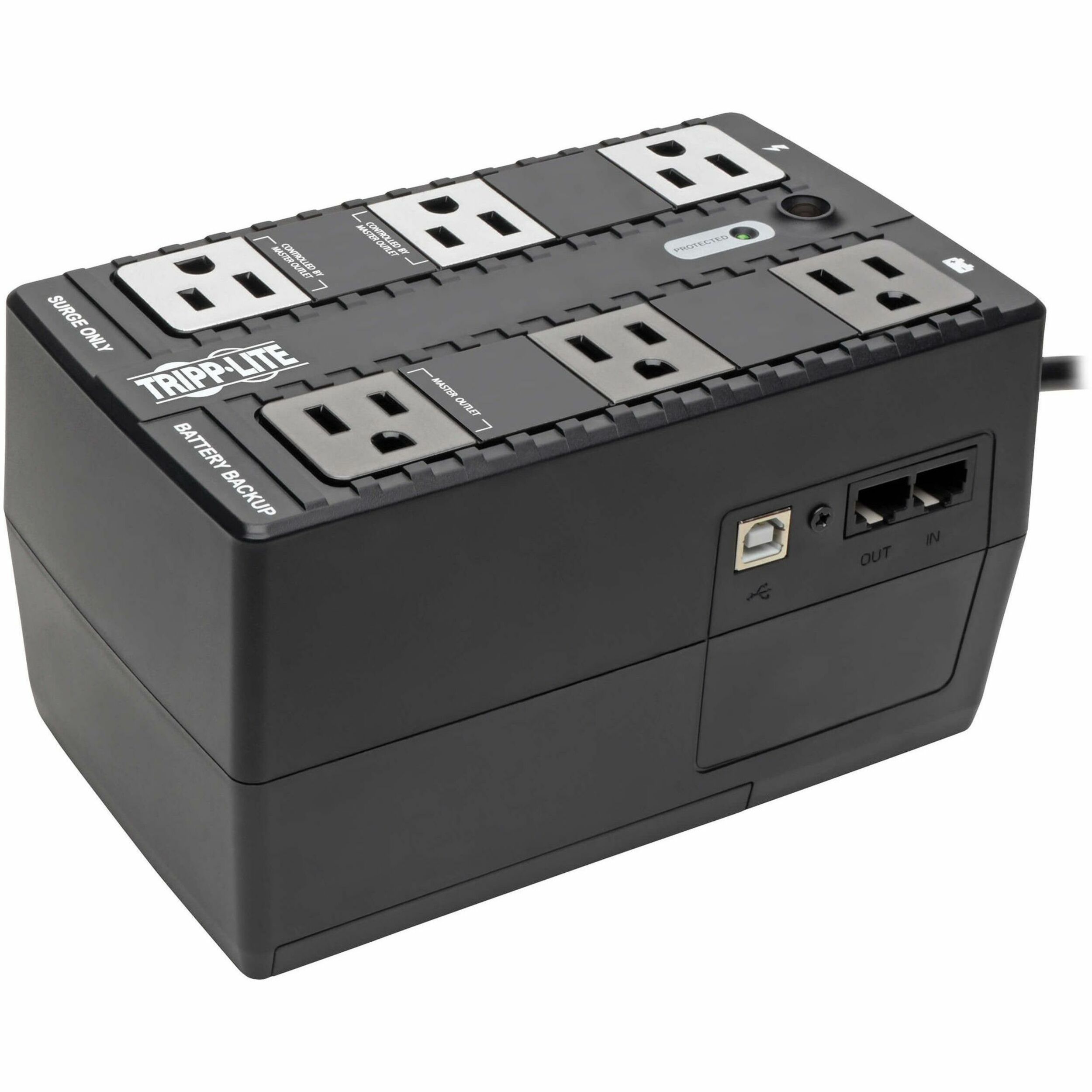 Eaton Tripp Lite Series 350VA 210W Standby UPS - 6 NEMA 5-15R Outlets, 120V, 50/60 Hz, 5-15P Plug, ENERGY STAR, Desktop/Wall