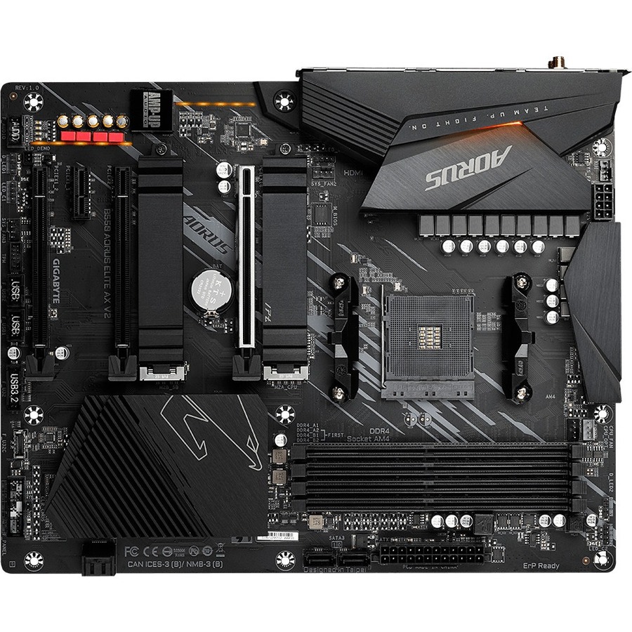 GIGABYTE Ultra Durable B550 AORUS ELITE AX V2 Desktop Motherboard - AMD B550 Chipset - Socket AM4 - ATX