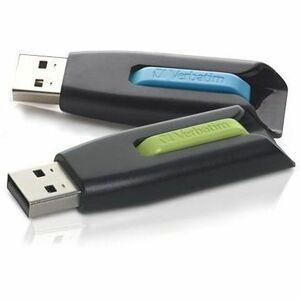 32GB Store 'n' Go&reg; V3 USB 3.2 Gen 1 Flash Drive - 2pk - Blue, Green