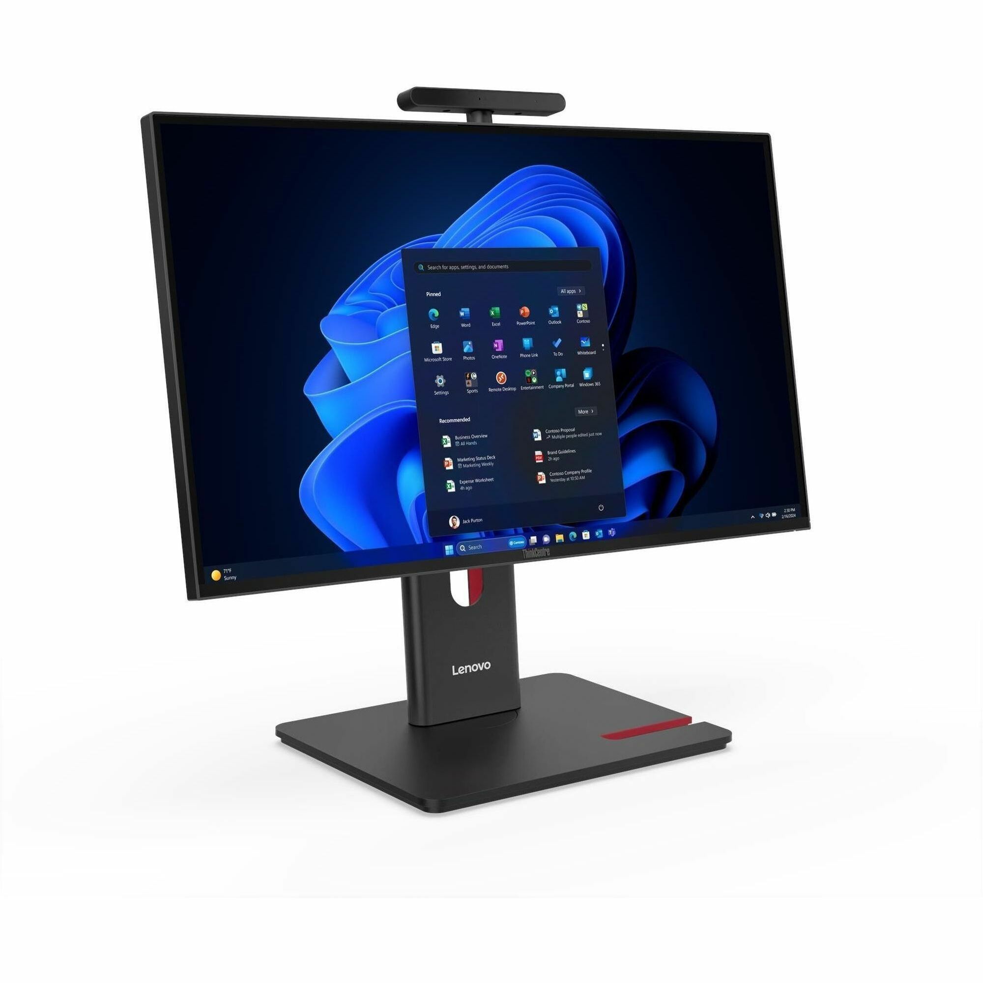 Lenovo ThinkCentre M90a Gen 6 13AT0032US All-in-One Computer - Intel Core Ultra 7 Series 2 2nd Gen 265 - vPro Technology - 32 GB - 1 TB PCI Express NVMe 4.0 x4 SSD - 23.8" Full HD - Desktop - Black