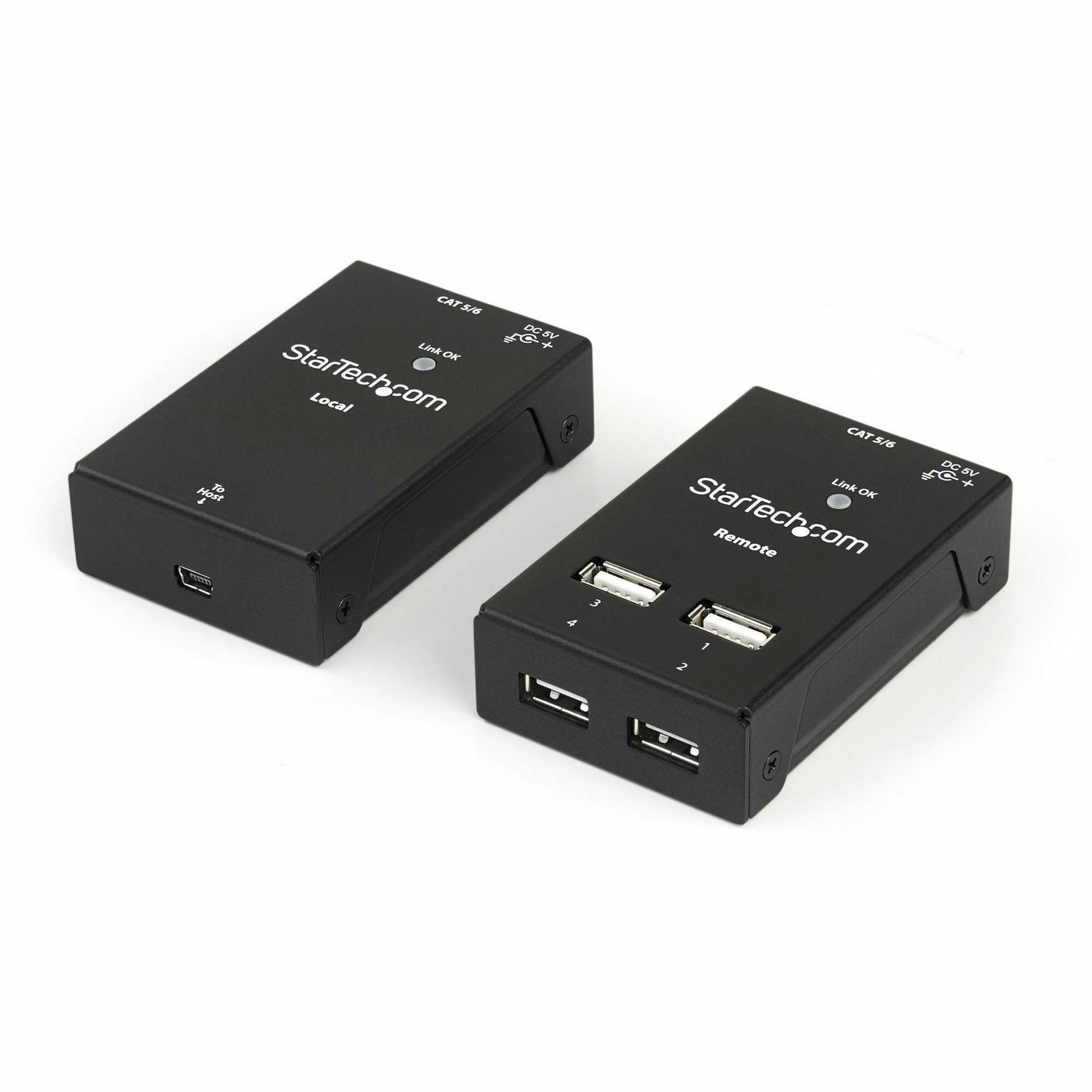 StarTech 4 Port USB 2.0-Over-Cat5-or-Cat6 Extender, up to 130ft (40m), TAA