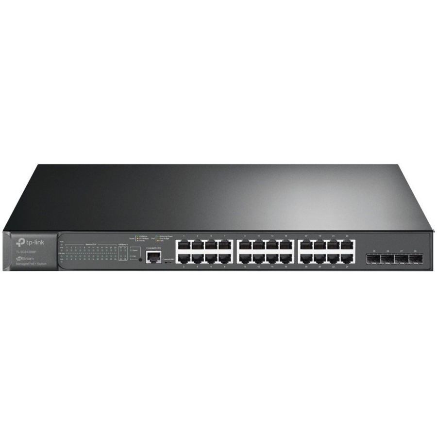 TP-Link TL-SG3428MP - JetStream™ 28-Port Gigabit L2+ Managed Switch with 24-Port PoE+ - Limited Lifetime Warranty