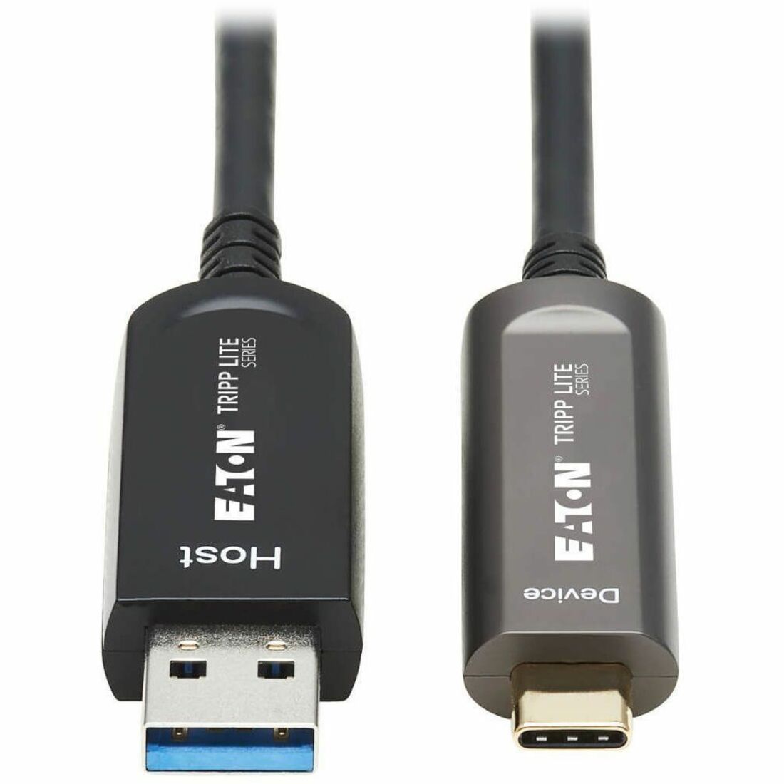 Eaton Tripp Lite Series USB-A to USB-C AOC Cable (M/M) - USB 3.2 Gen 2 (10Gbps) Plenum-Rated Fiber Active Optical - Data Only, Backward Compatible, Black, 10 m (33 ft.)
