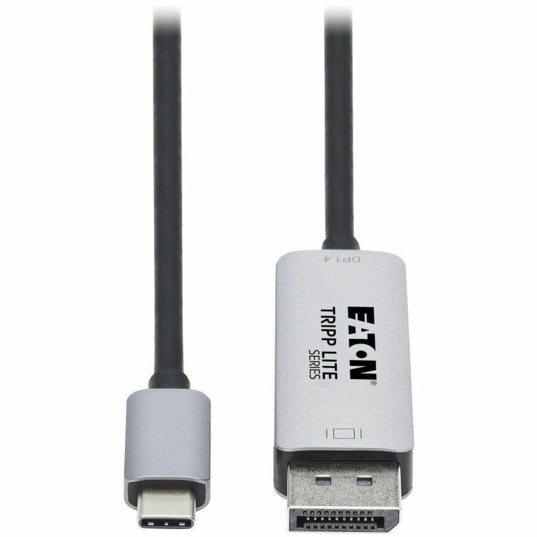 Eaton Tripp Lite Series USB-C to DisplayPort 1.4 Active Adapter Cable (M/M), UHD 8K/30 Hz or 4K/144 Hz, Black/Silver, 6 ft. (1.8 m)