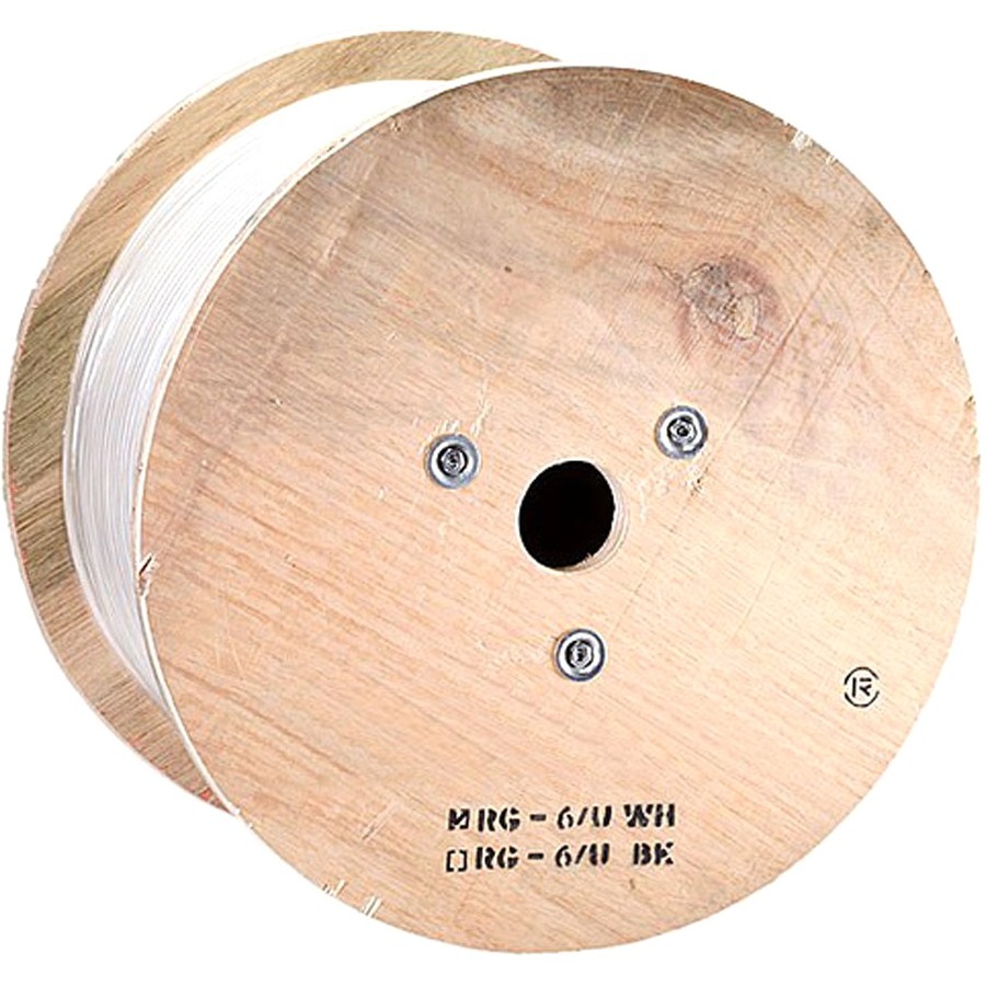 Monoprice 1000ft RG6 (18AWG), Quad Shield, CL2 Bulk Cable - White