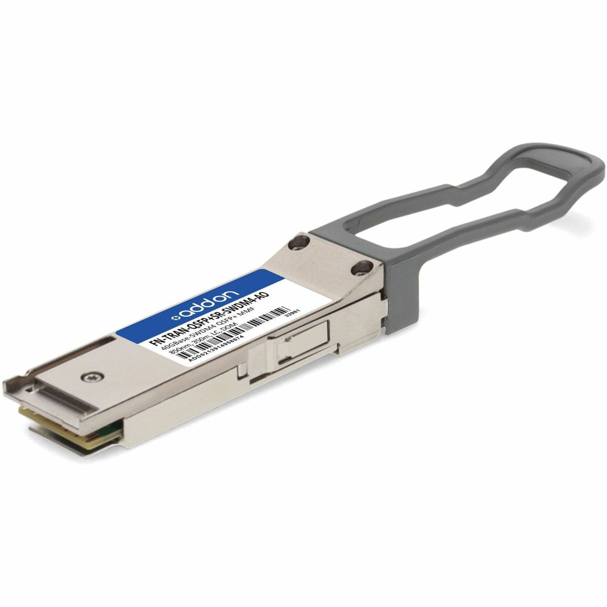 AddOn Fortinet FN-TRAN-QSFP+SR-SWDM4 Compatible TAA 40GBase-SWDM4 QSFP+ Transceiver (MMF, 850nm, 350m, LC, DOM)