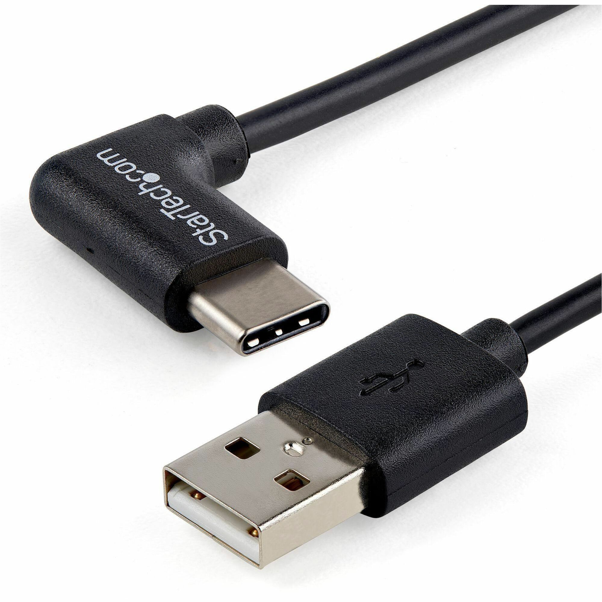 StarTech 3.3ft (1m) USB-A to USB-C Charging Cable, Right-Angled, Charge & Sync, 3A, USB 2.0 - USB Charging Cord