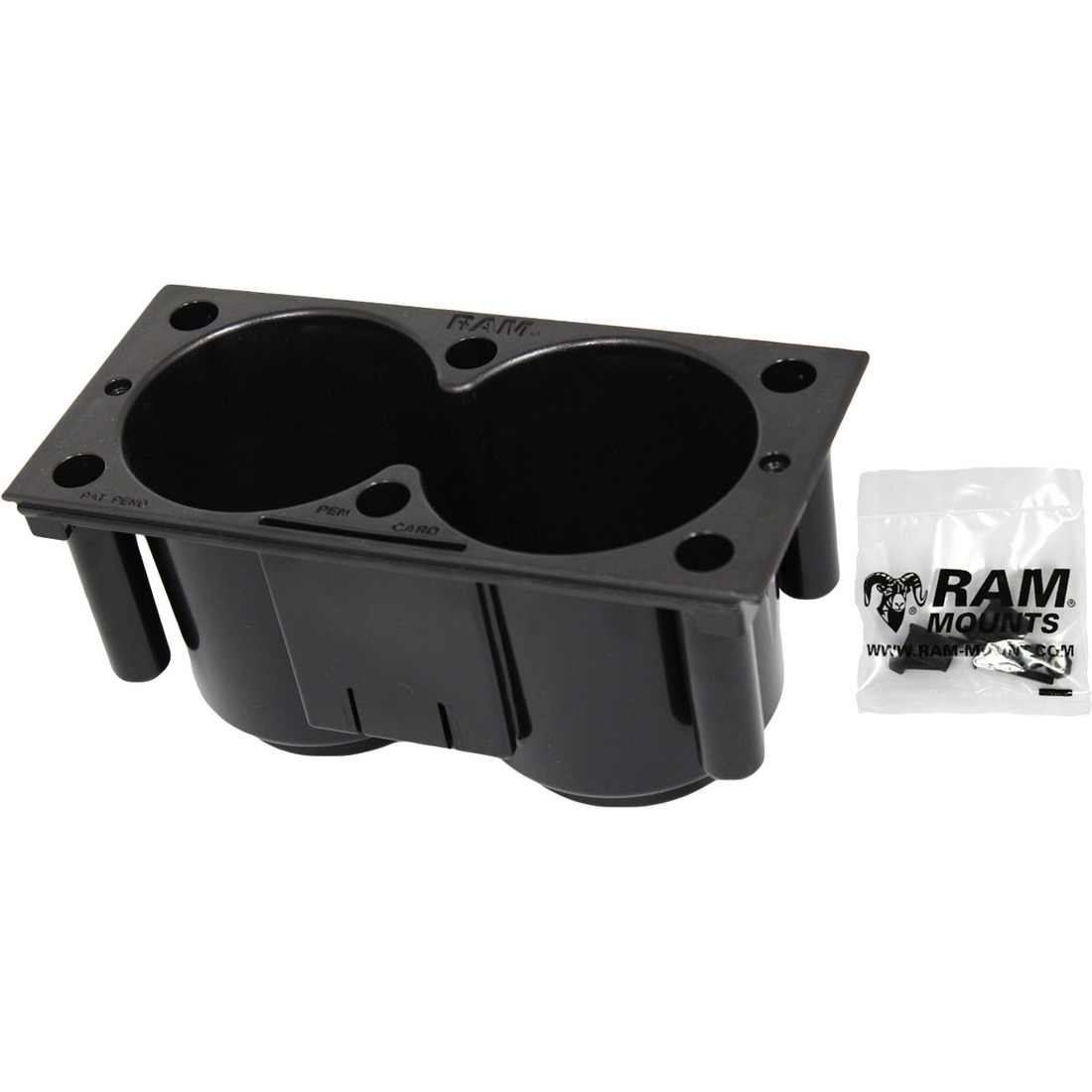 RAM Mounts Tough-Box 4" Filler Dual Cup Holder