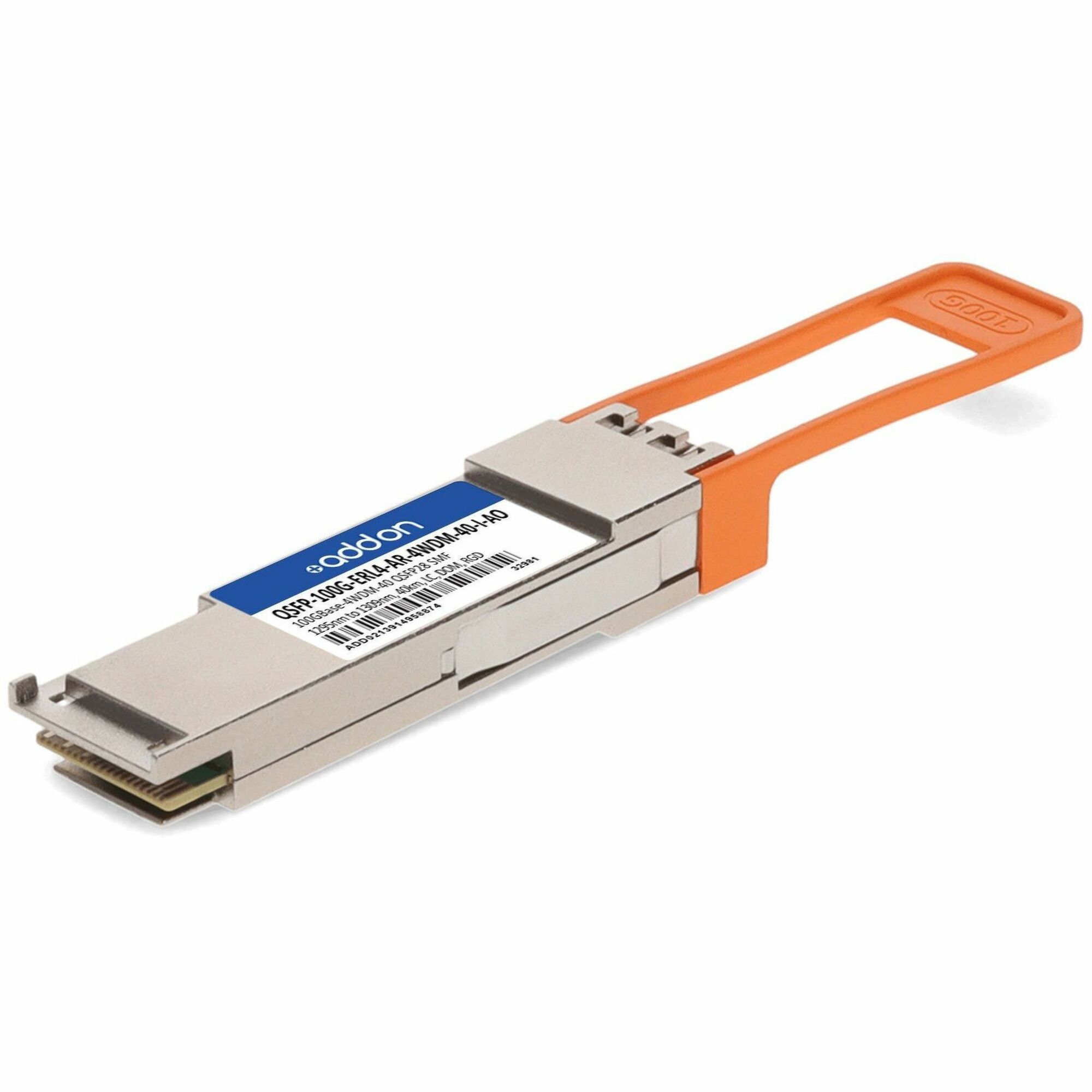 AddOn Arista Networks® QSFP-100G-ERL4-AR-4WDM-40-I Compatible TAA 100GBase-4WDM-40 QSFP28 (SMF, 1295nm to 1309nm, 40km, LC, DOM, -40 to 85C)