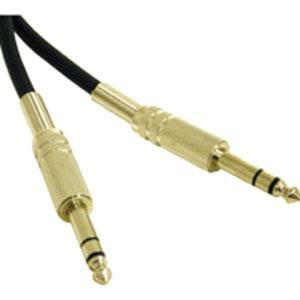 C2G 1.5ft Pro-Audio 1/4in TRS Male to 1/4in TRS Male Cable
