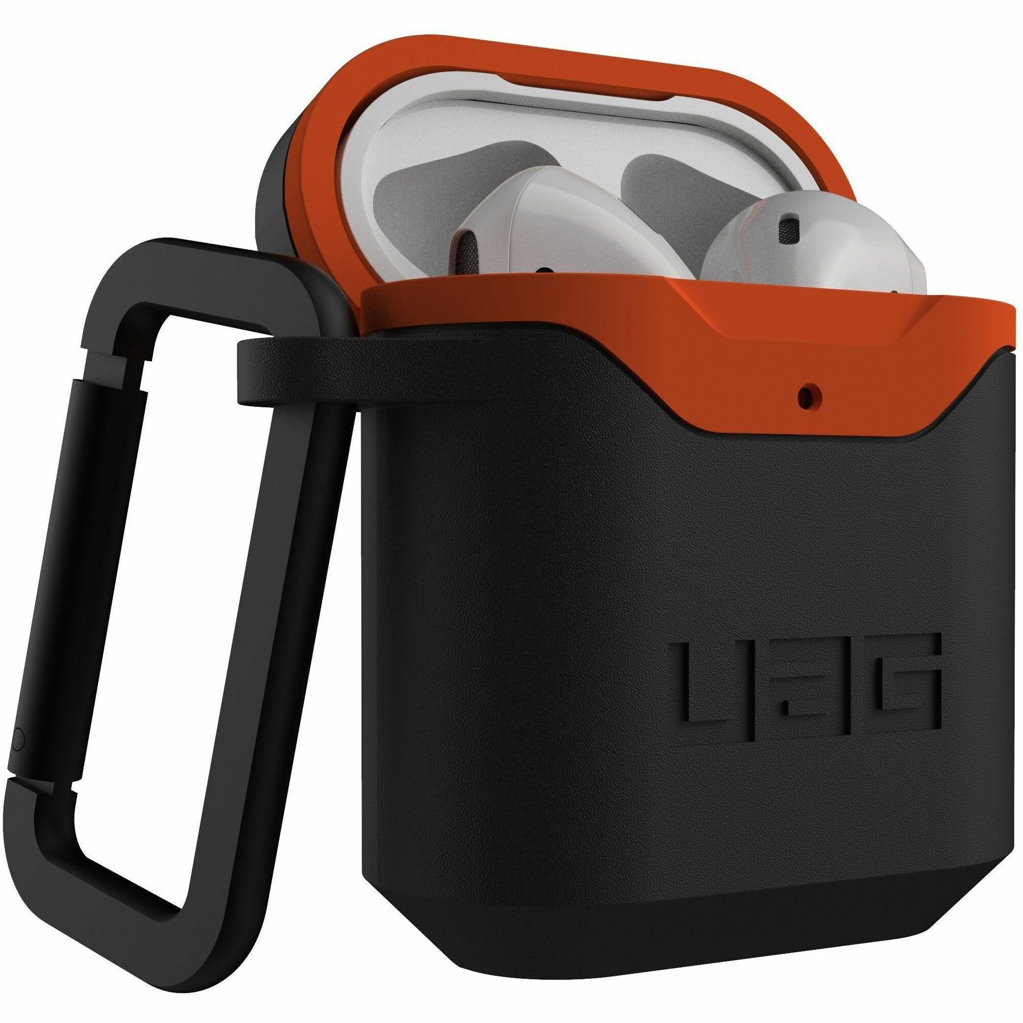 Urban Armor Gear Hardcase Carrying Case Apple AirPods, AirPods (Gen 2) - Black, Orange