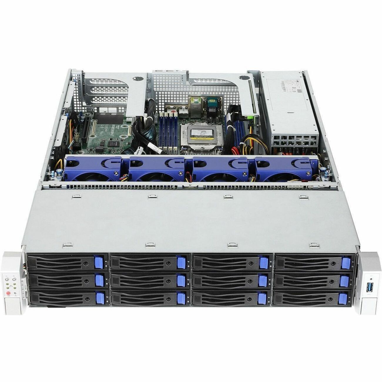 ASRock Rack 2U12L2S-ROME/2T Barebone System - 2U Rack-mountable - Socket LGA-4094 - 1 x Processor Support