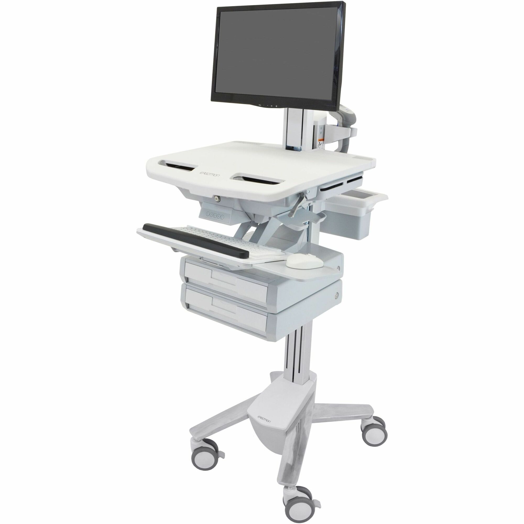 Ergotron StyleView Cart with LCD Pivot, 2 Drawers (1x2)