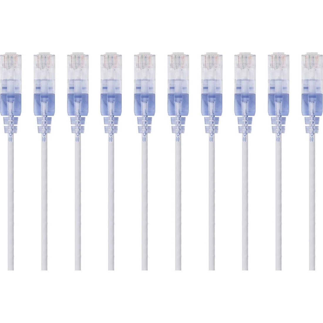 Monoprice 10-Pack, SlimRun Cat6A Ethernet Network Patch Cable, 3ft White