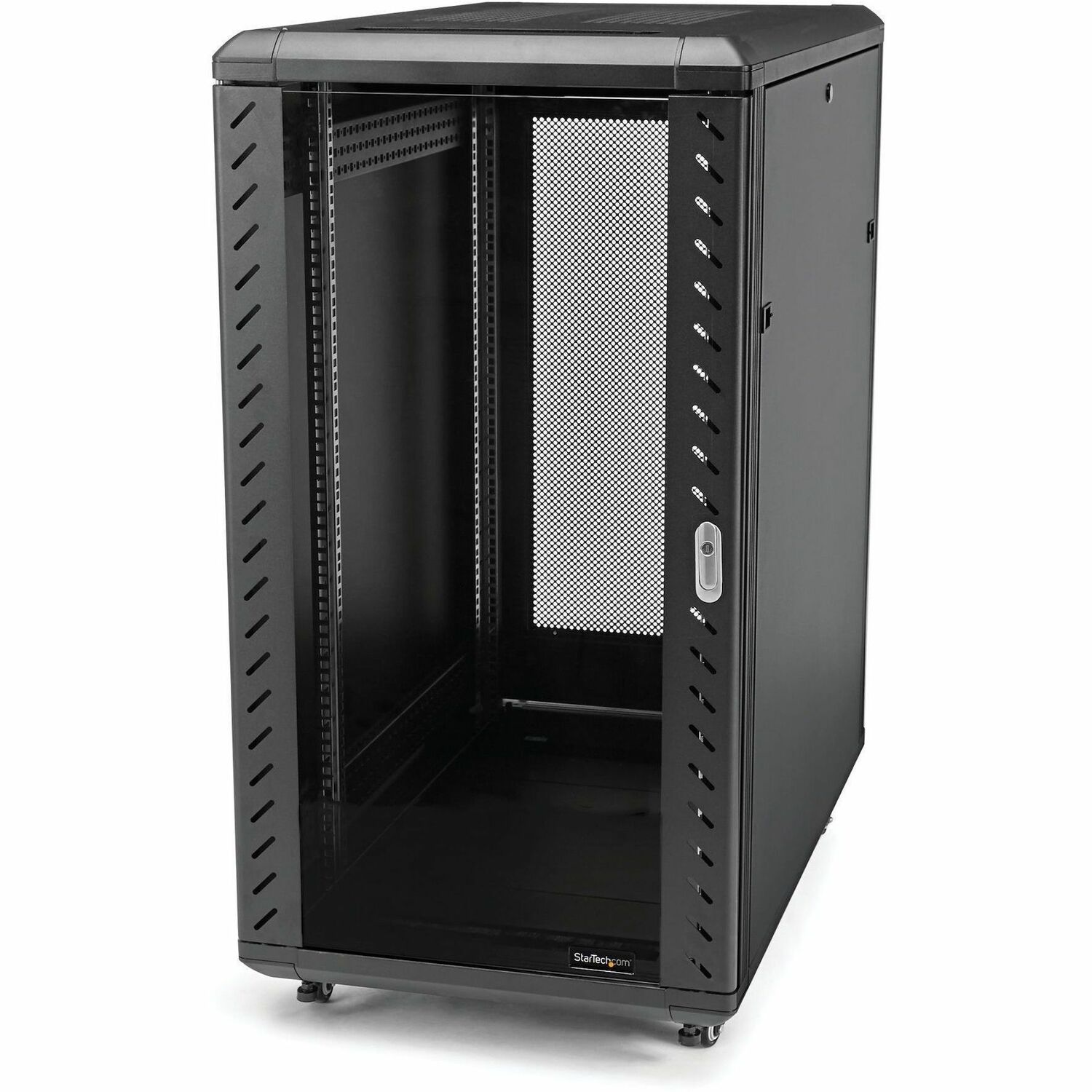 StarTech 4-Post 32U Server Rack Cabinet, 19" Data Rack Cabinet for Computer / IT Equipment, Home Network Rack, Half Height Server Rack