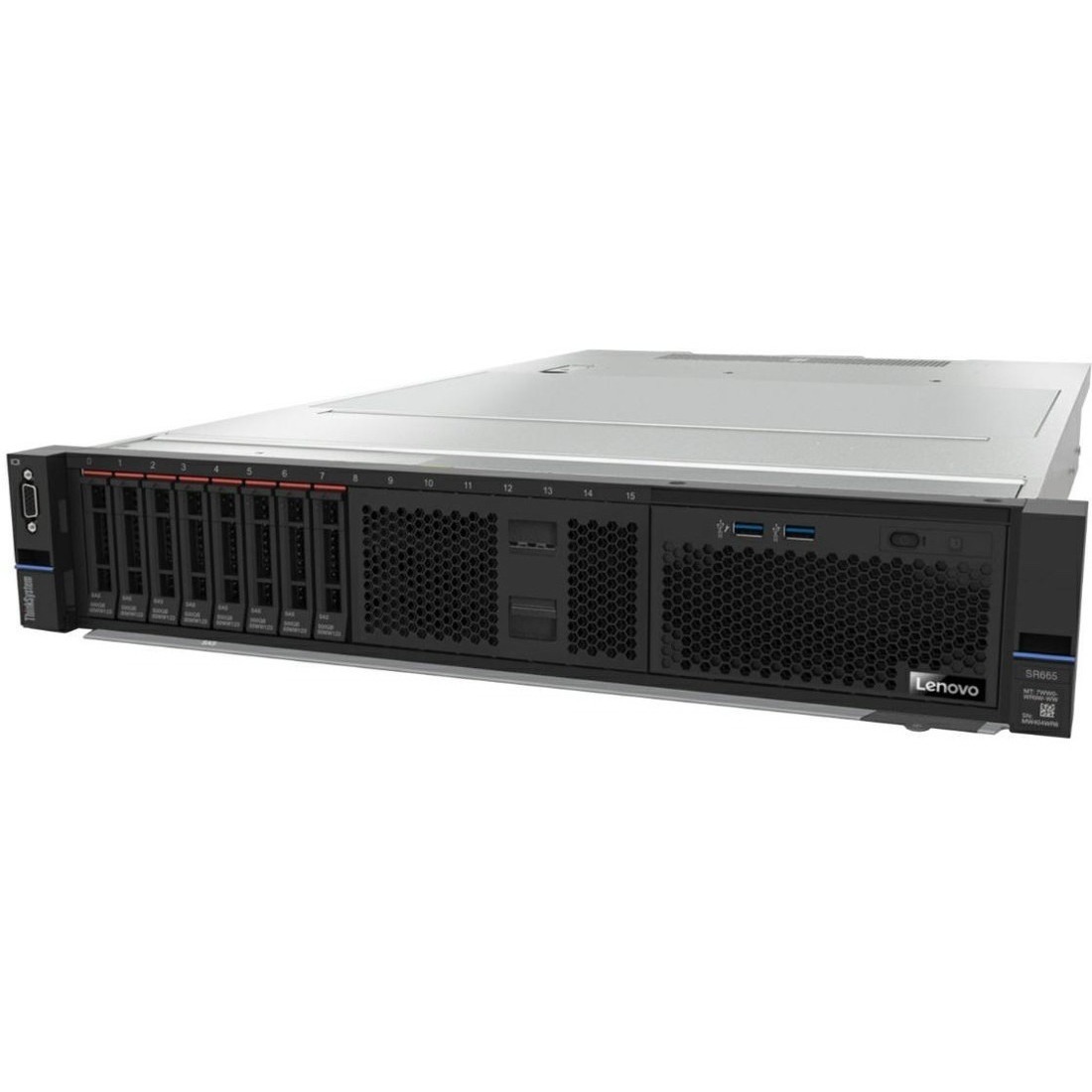 Lenovo ThinkSystem SR665 7D2VA04ENA 2U Rack Server - 1 EPYC 7252 3.10 GHz - 16 GB RAM