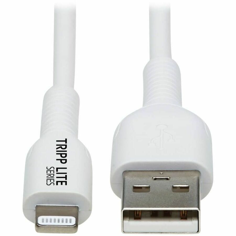 Eaton Tripp Lite Series Safe-IT USB-A to Lightning Sync/Charge Antibacterial Cable (M/M), MFi Certified, White, 1 m (3.3 ft.)